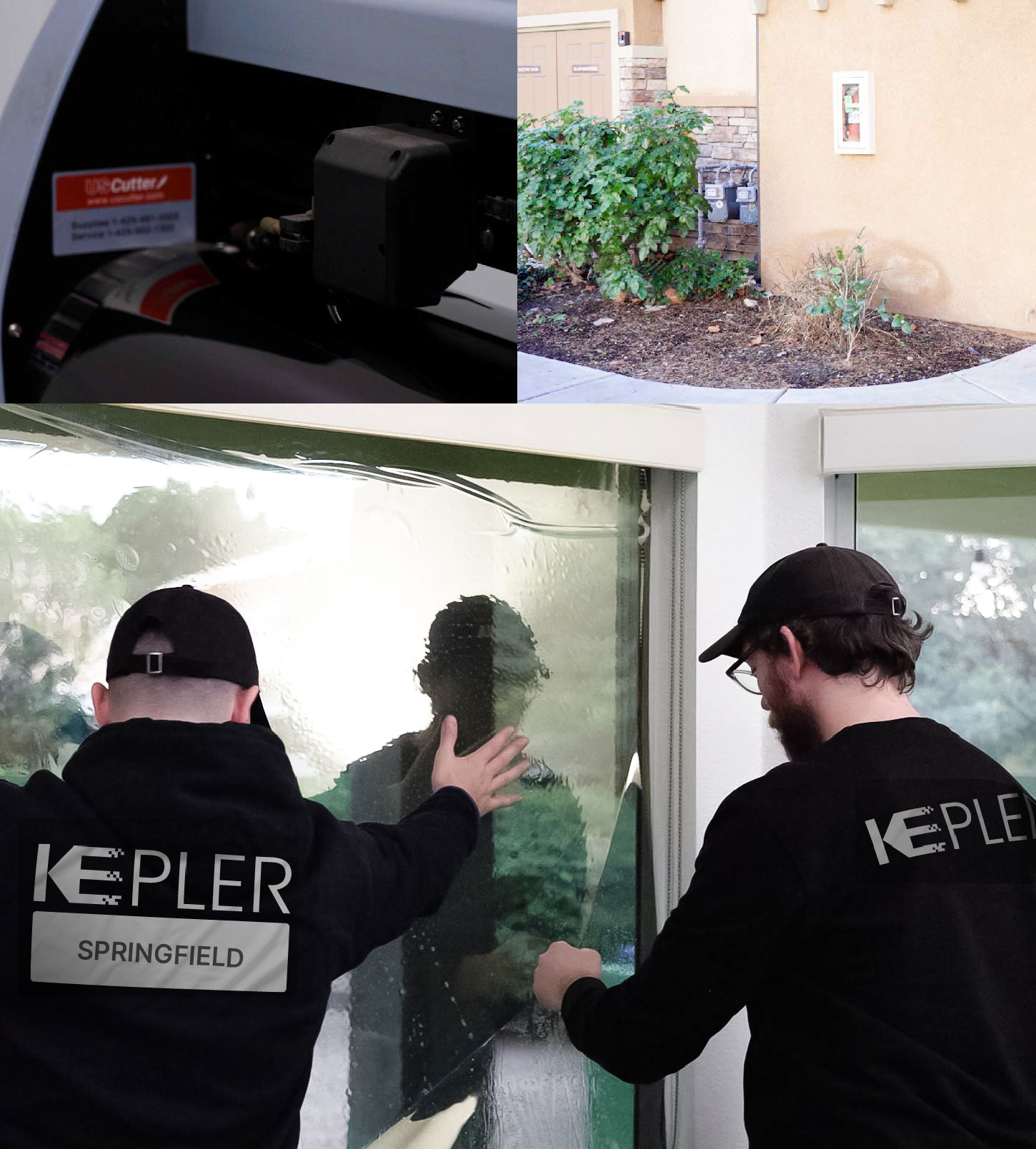 Kepler Technician Fitting Advanced Window Tint to Home in Springfield