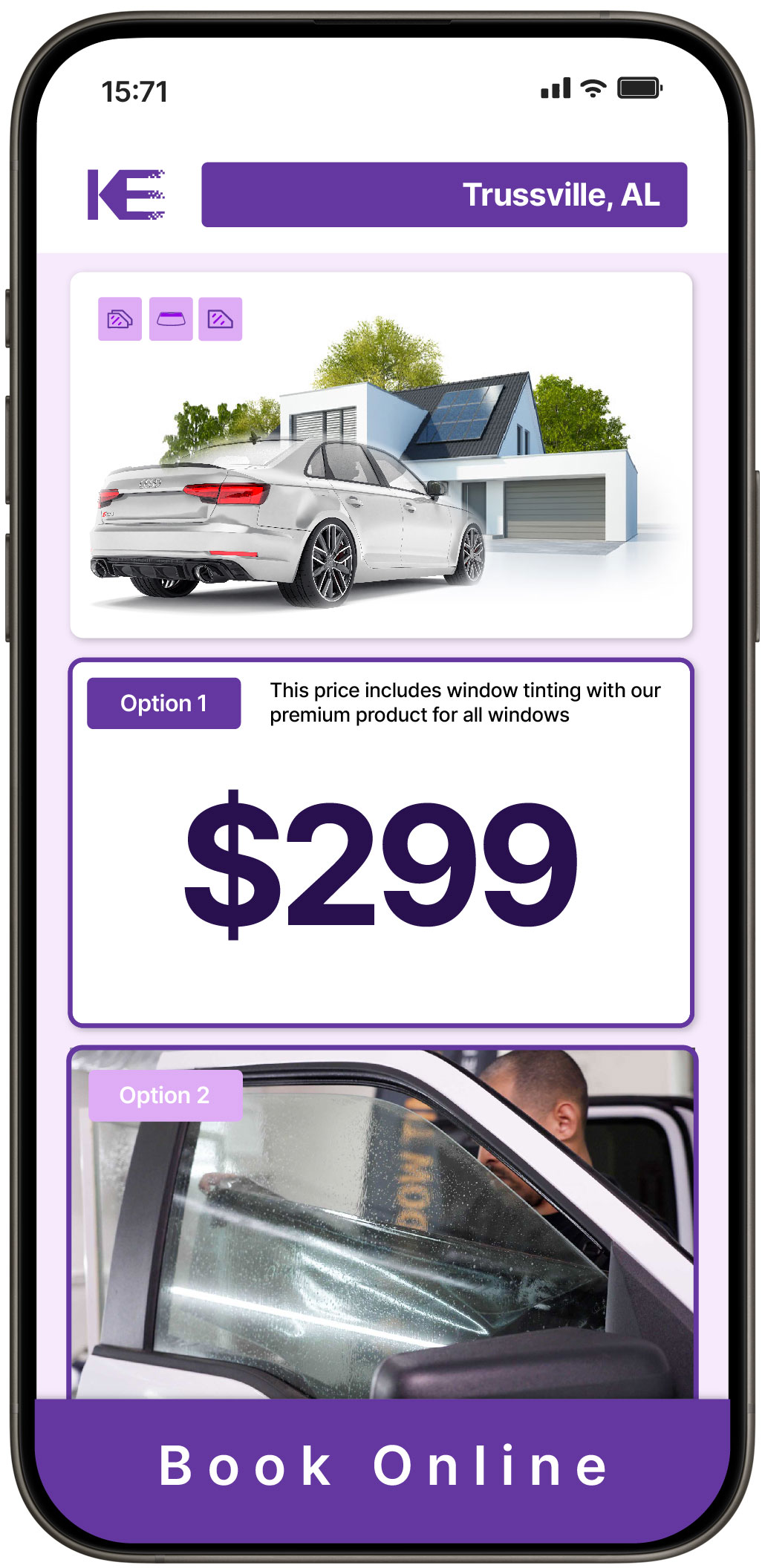 View Competitive Tesla Window Tinting Rates in Florence, Alabama