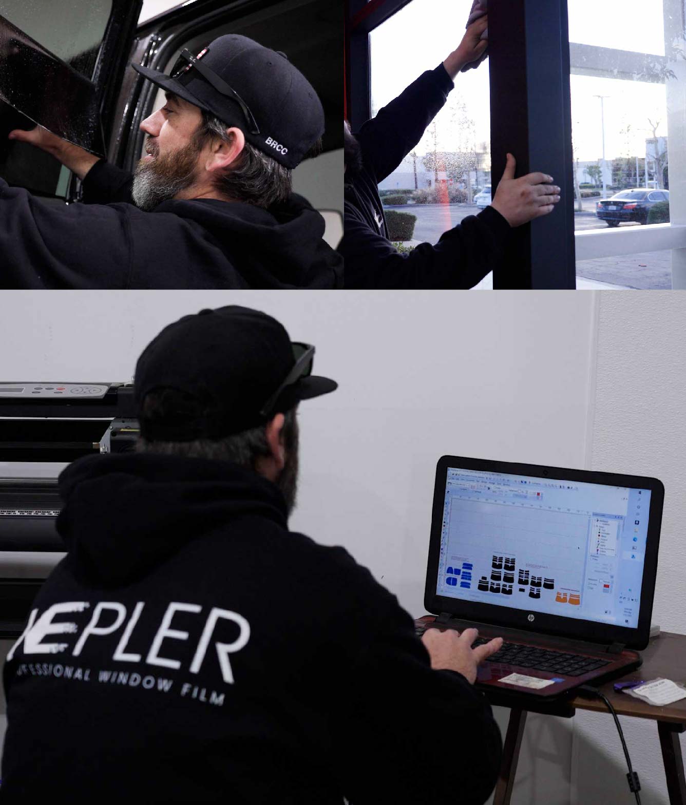 Ceramic Window Tinting Expert Cutting Film in Herndon, Virginia
