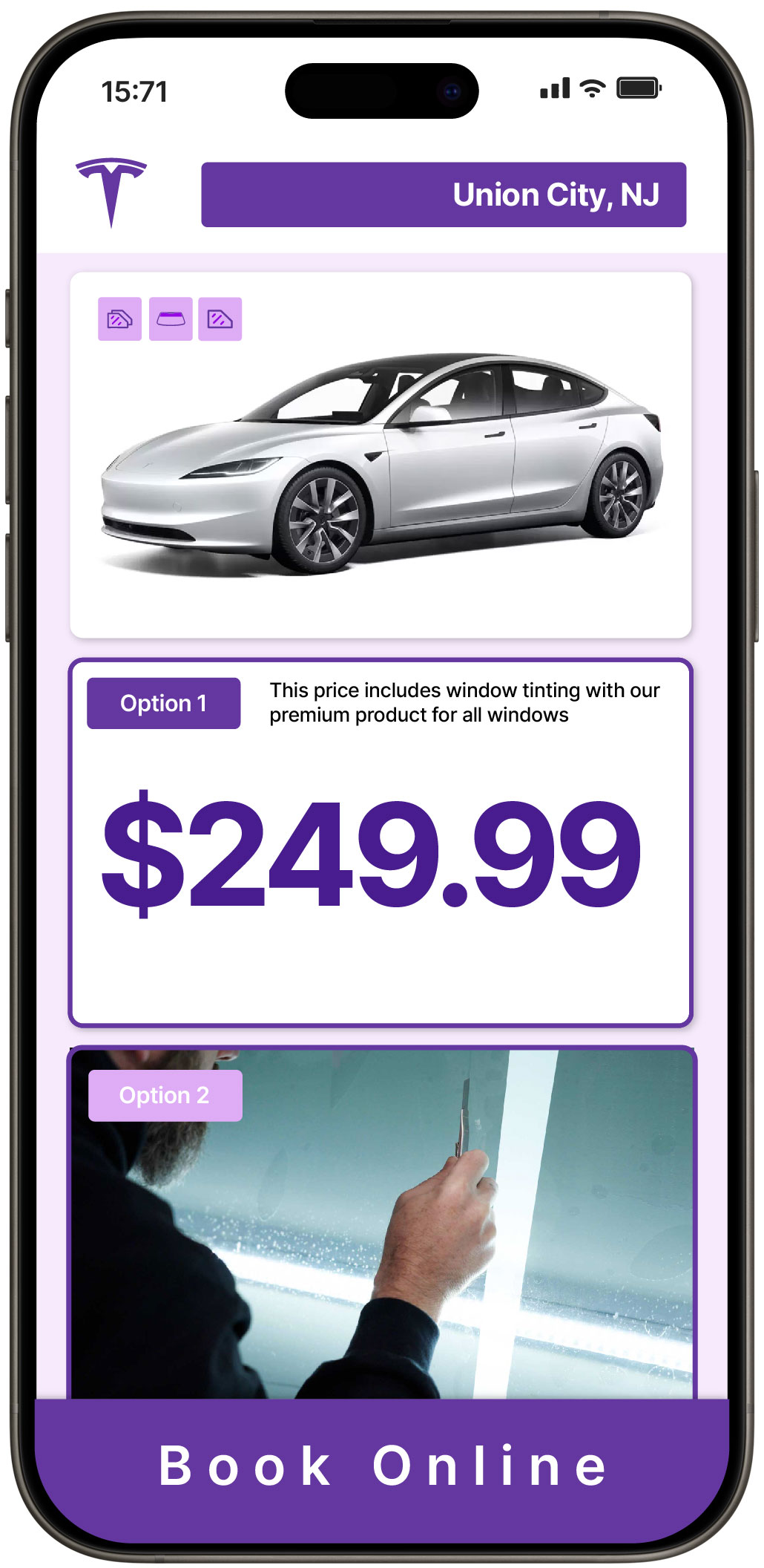 View Affordable Tesla Window Tinting Prices in Carteret, New Jersey