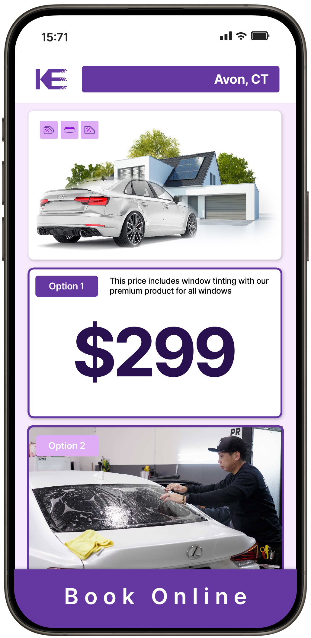 View Reasonable Tesla Window Tinting Prices in Avon, Connecticut