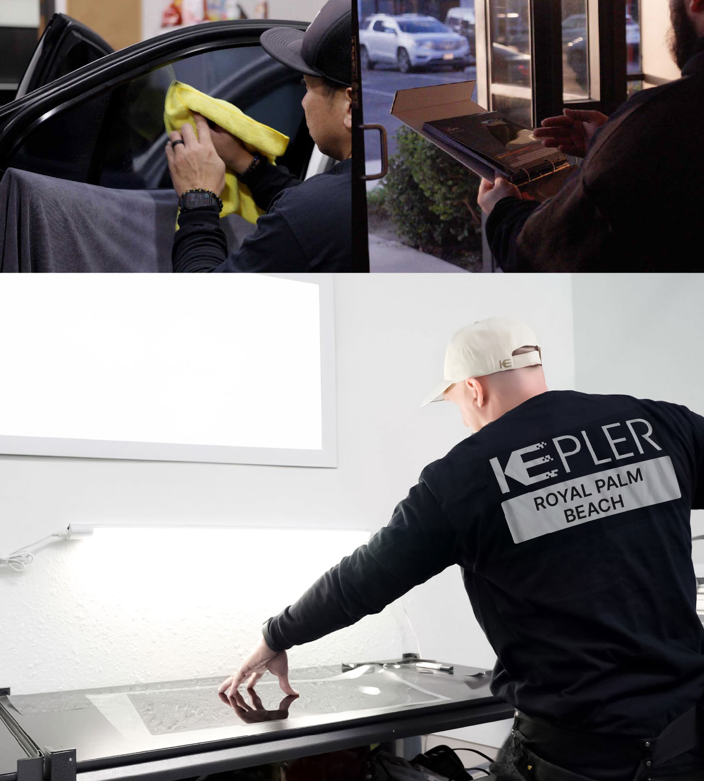 Window Tinting Specialist Cutting Film in Royal Palm Beach, Florida