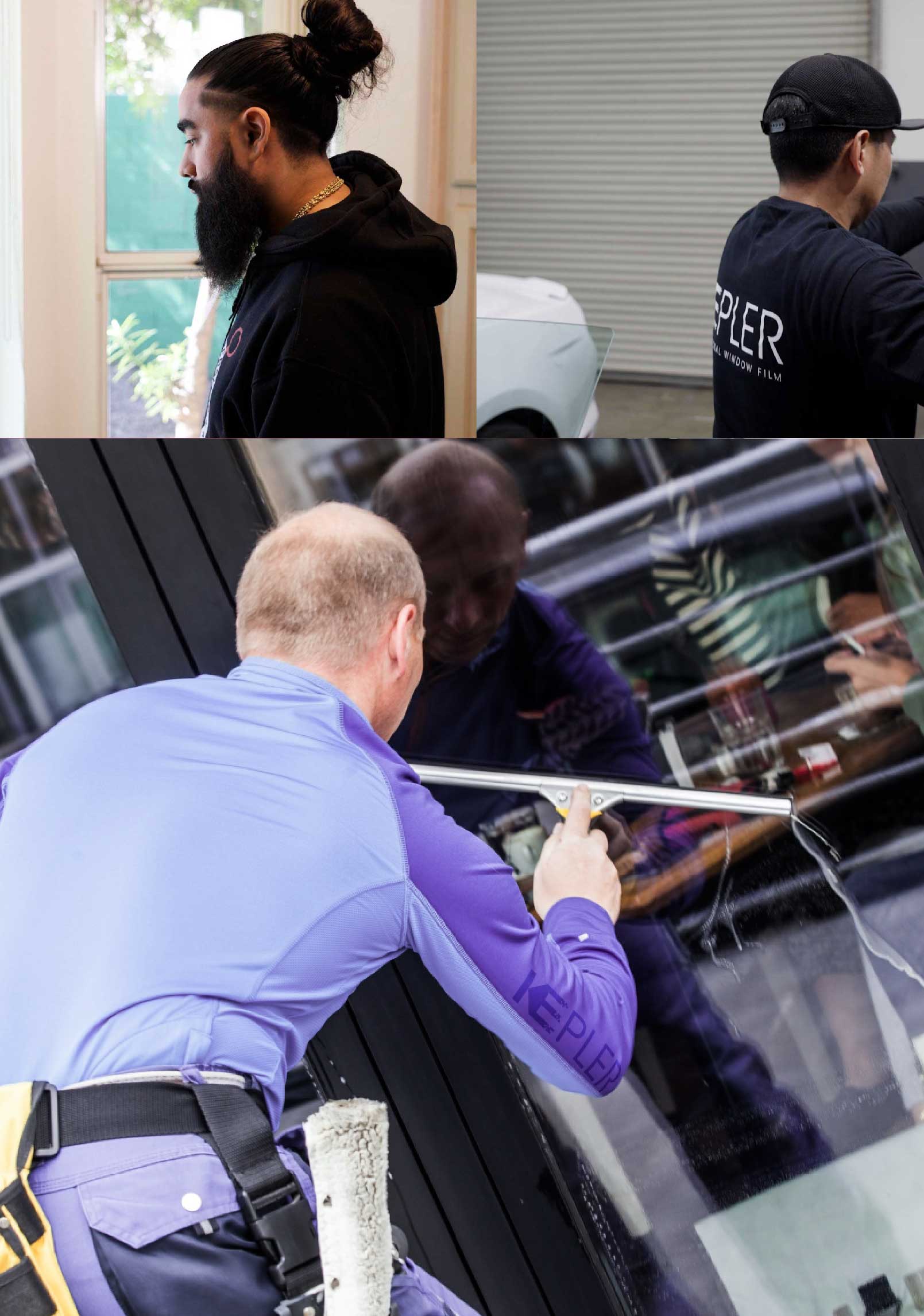 Kepler Expert Applying Anti-Graffiti Window Film to a Wolcott Shop Front