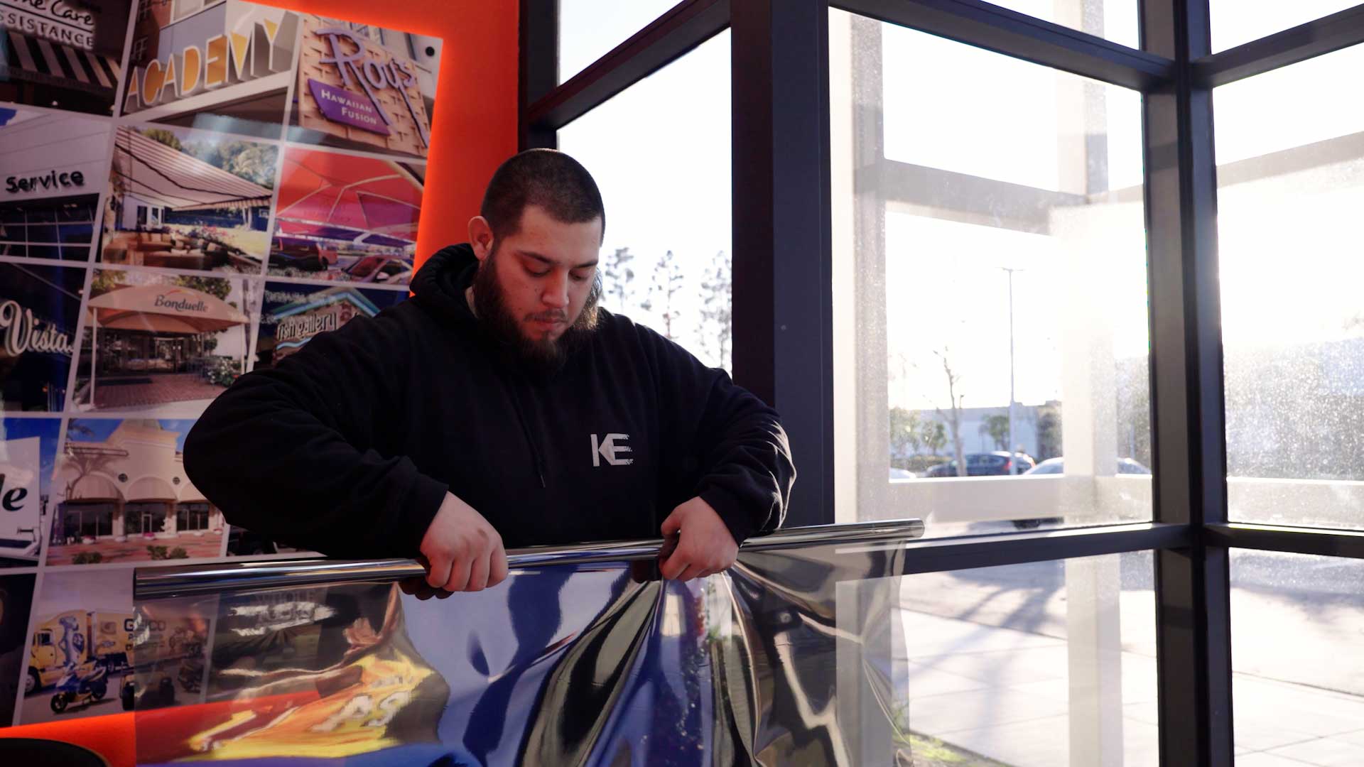 Preparing a Window for Anti-Graffiti Film Installation