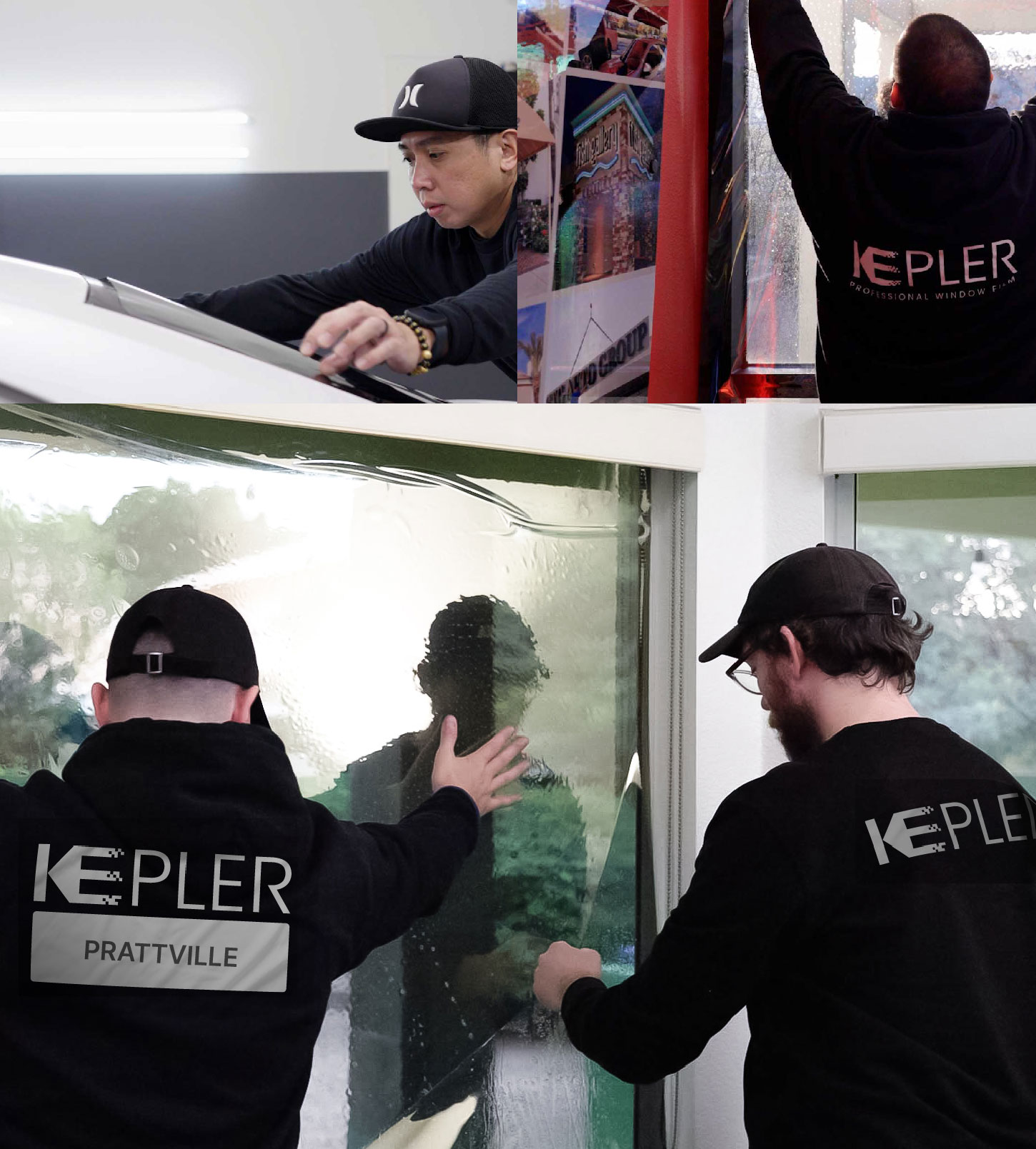 Kepler Technician Fitting Advanced Window Tint to Home in Prattville