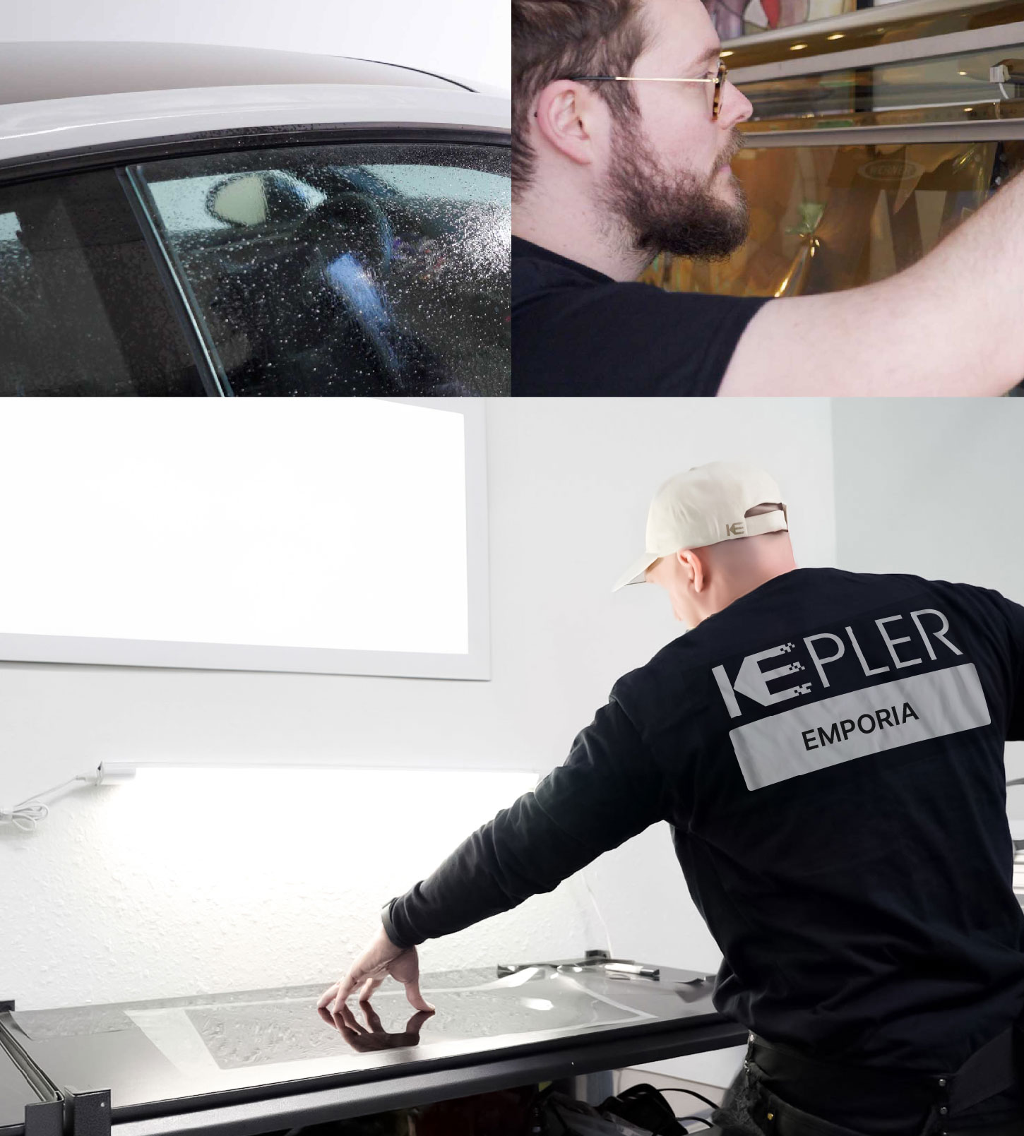 Window Tinting Specialist Cutting Film in Emporia, Kansas