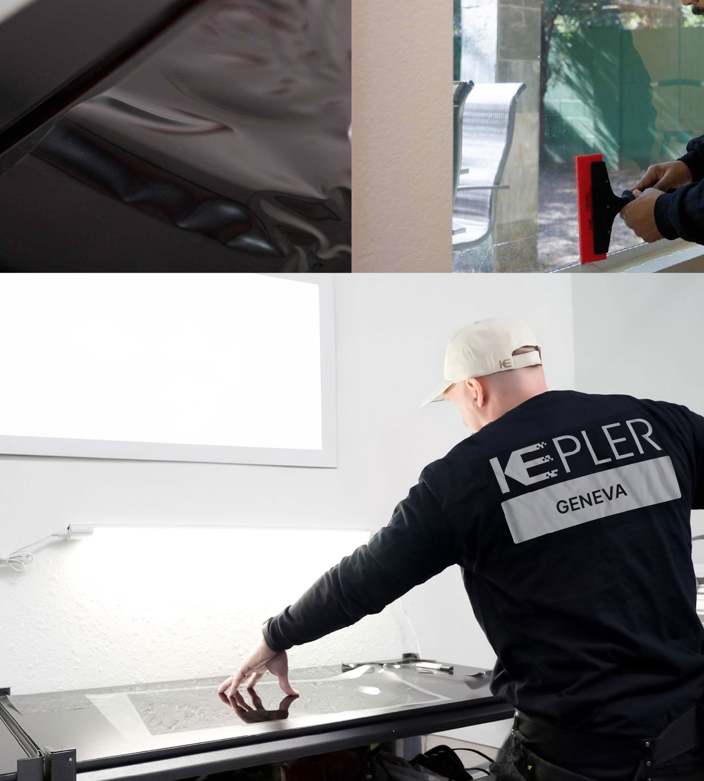 Window Tinting Specialist Cutting Film in Geneva, Illinois
