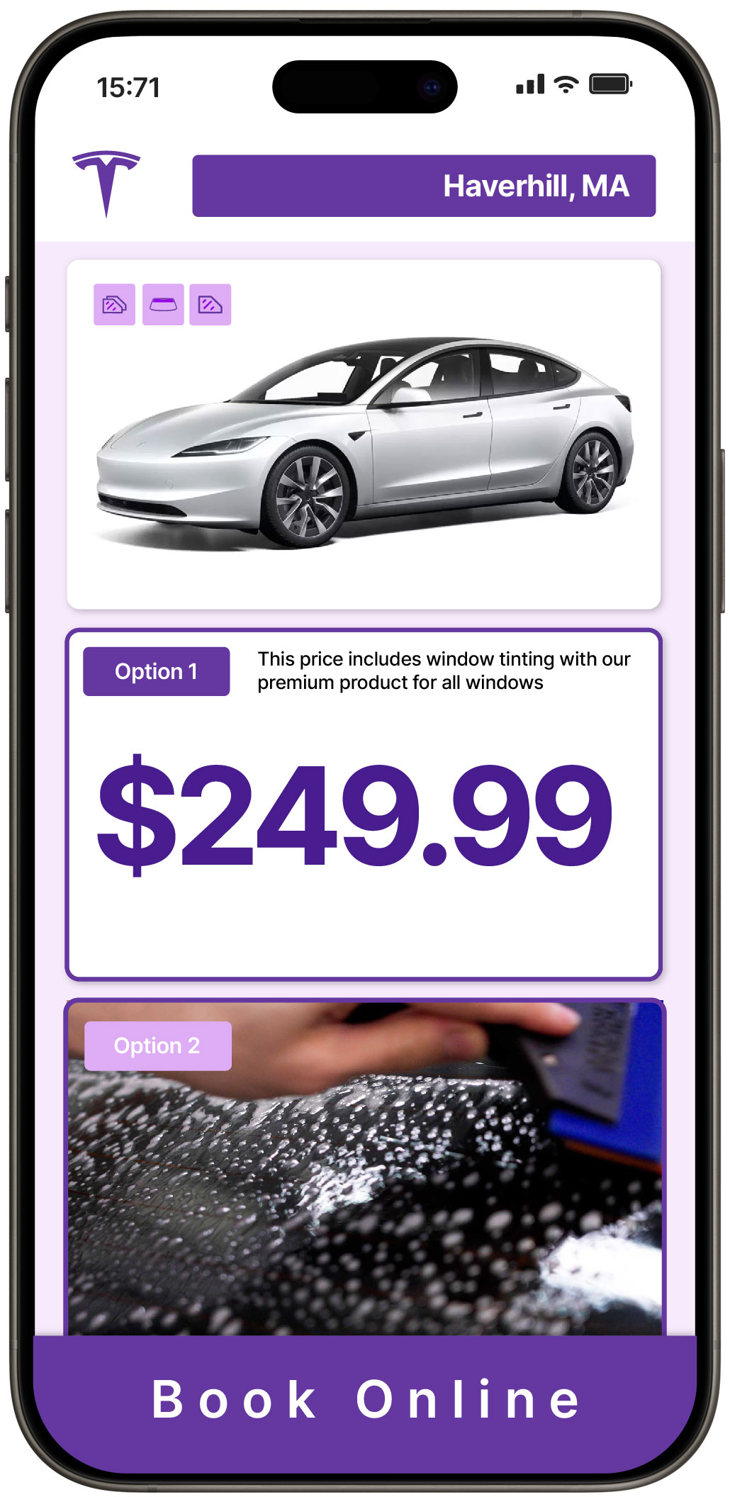View Reasonable Tesla Window Tinting Prices in Haverhill, Massachusetts