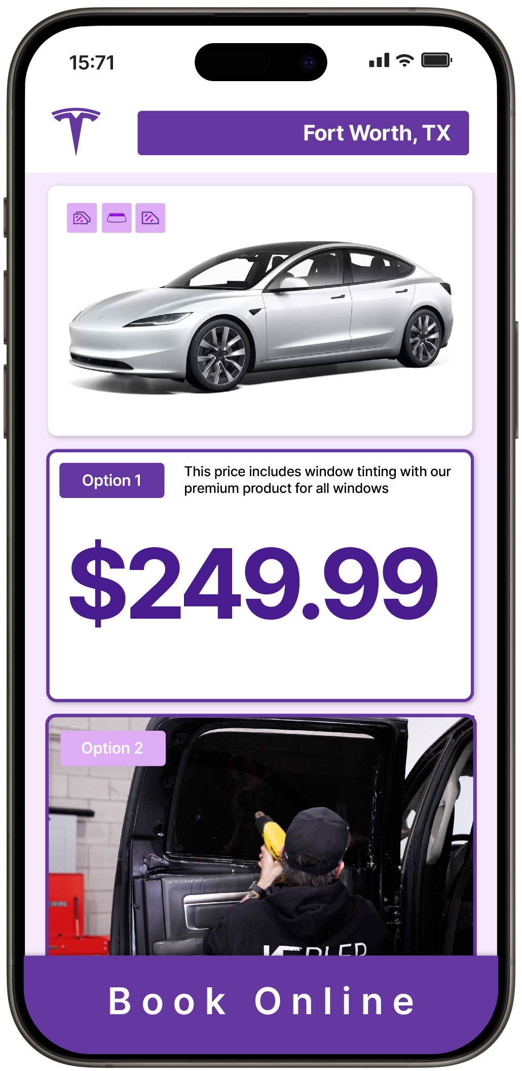 View Affordable Tesla Window Tinting Costs in Fort Worth, Texas
