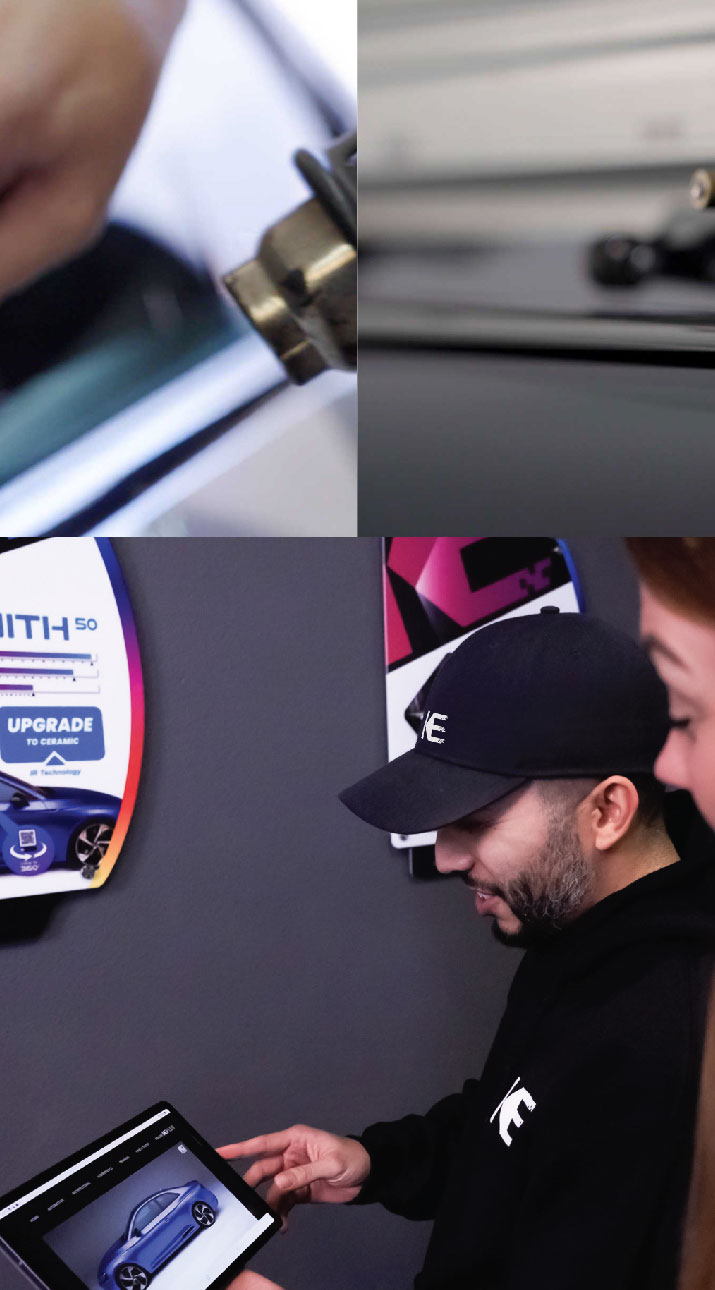 Kepler Dealer Showing Car Window Film Options to Customer in Thomasville, North Carolina
