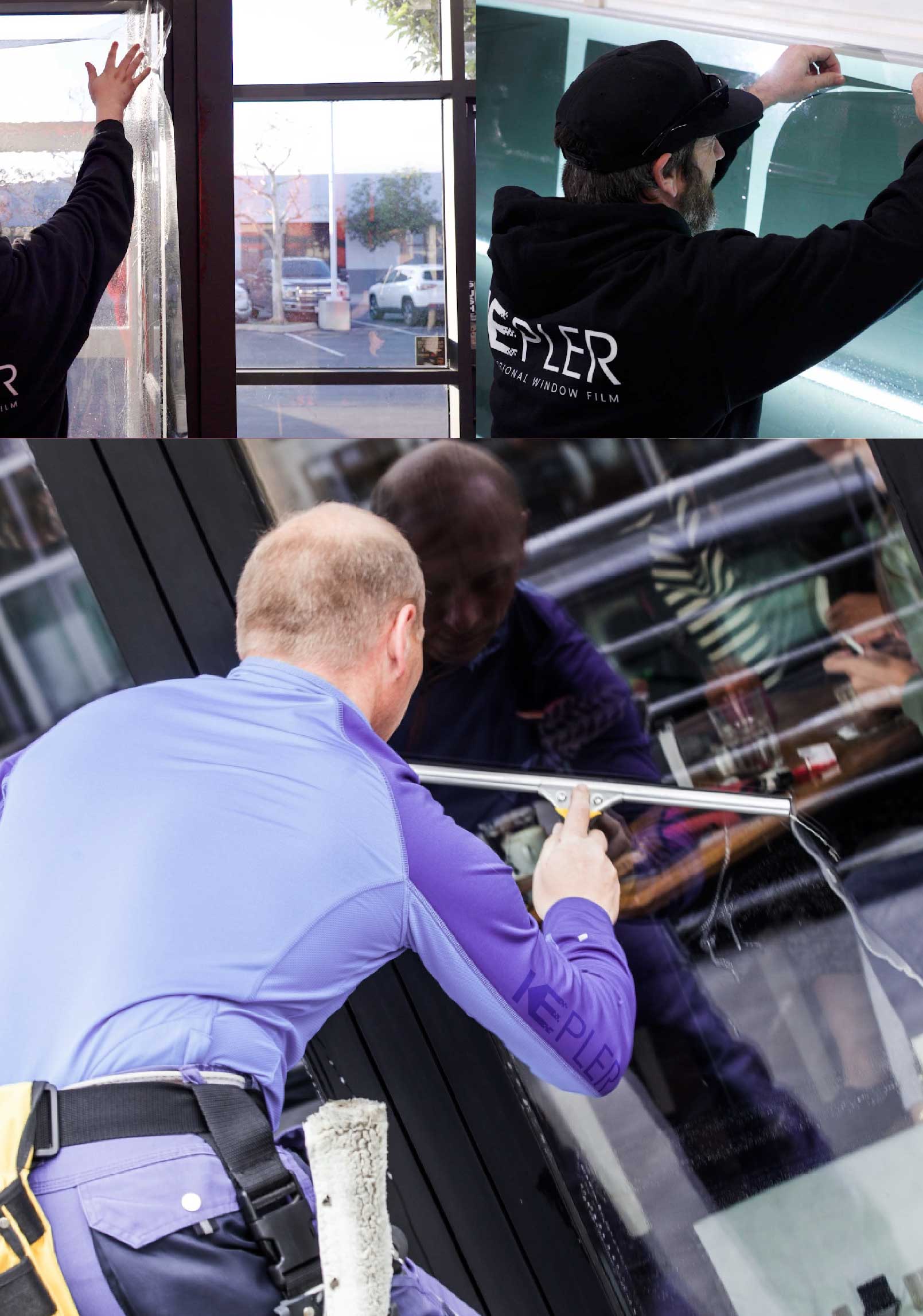 Kepler Professional Applying Anti-Graffiti Window Film to a Saint Cloud Shop Front