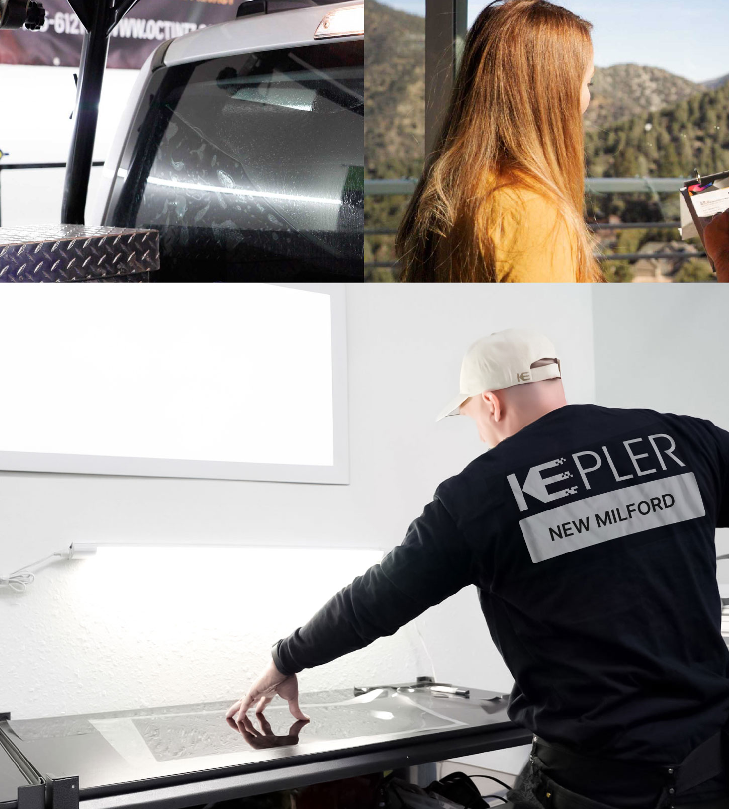 Window Tinting Specialist Cutting Film in New Milford, New Jersey