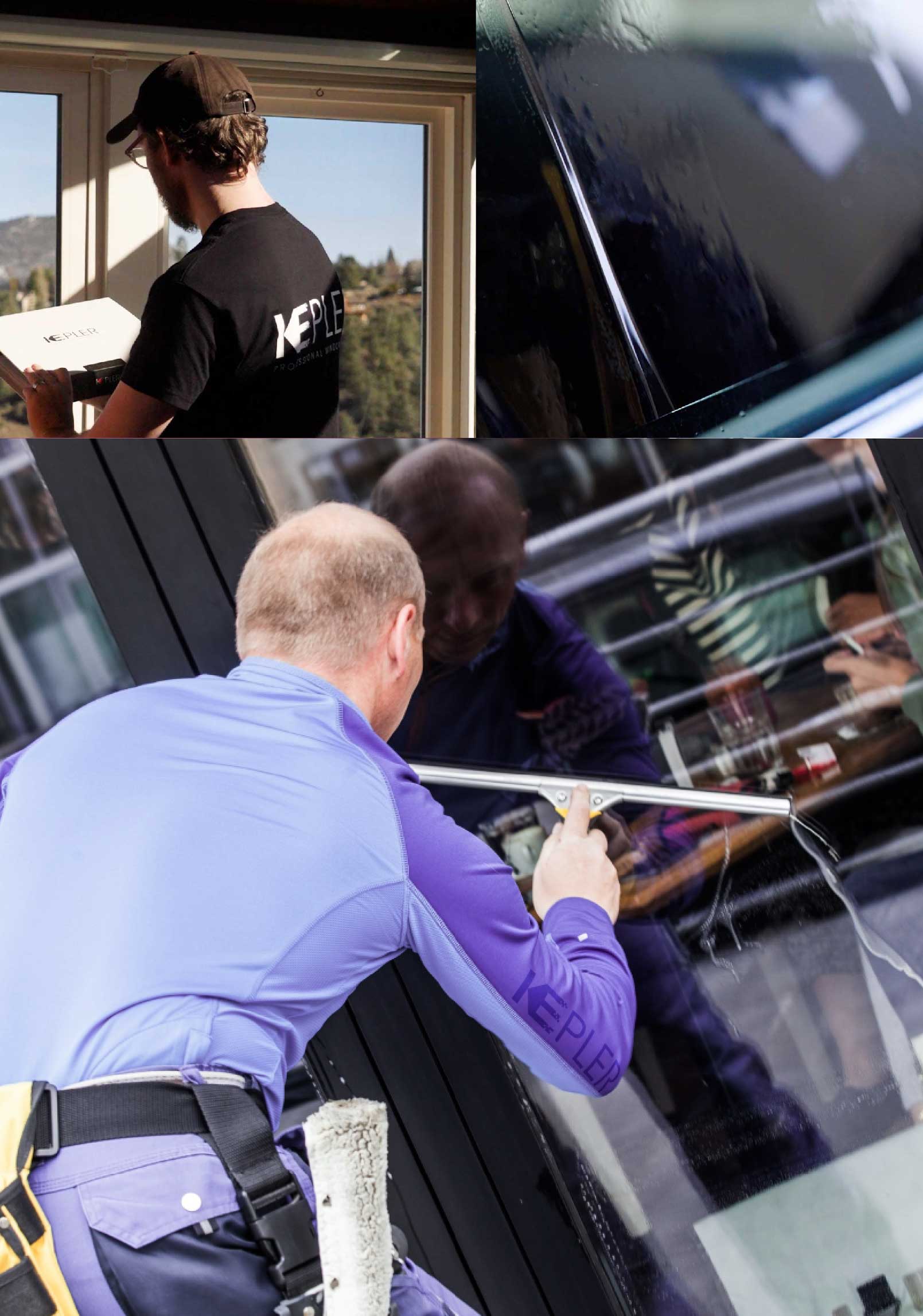 Kepler Expert Applying Anti-Graffiti Window Film to a Venice Shop Front
