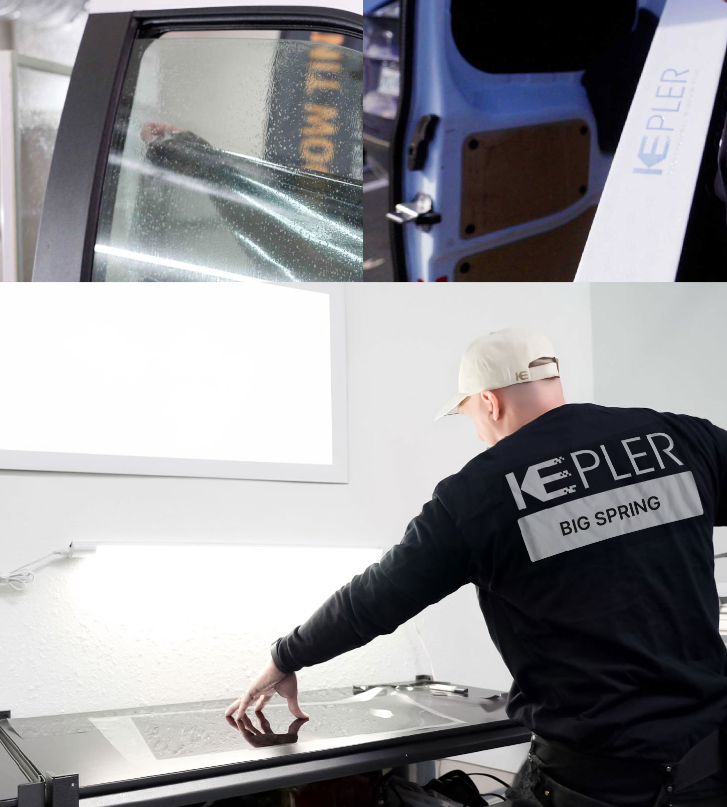 Window Tinting Specialist Cutting Film in Big Spring, Texas
