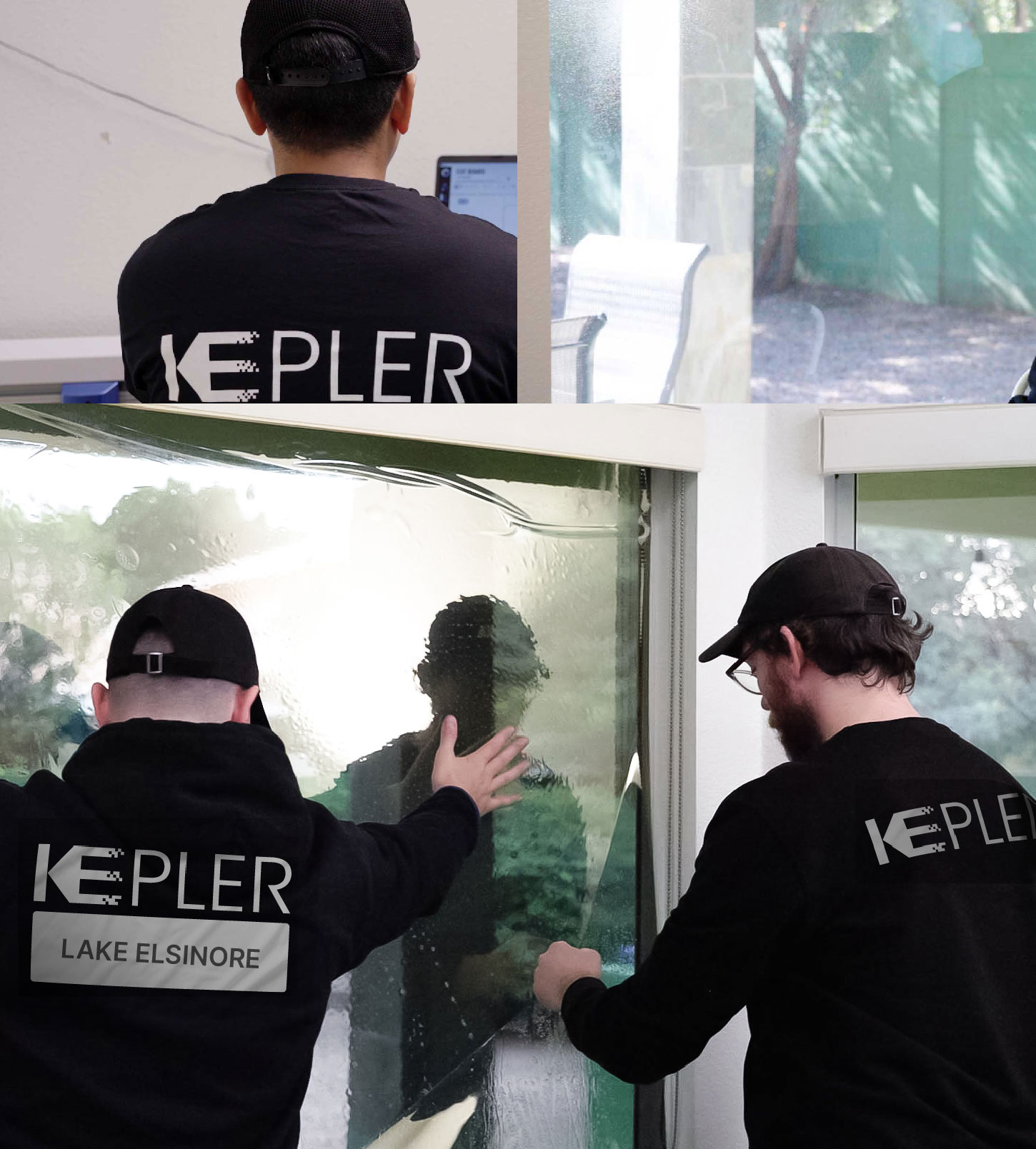 Kepler Technician Fitting Ceramic Window Tint to Home in Lake Elsinore