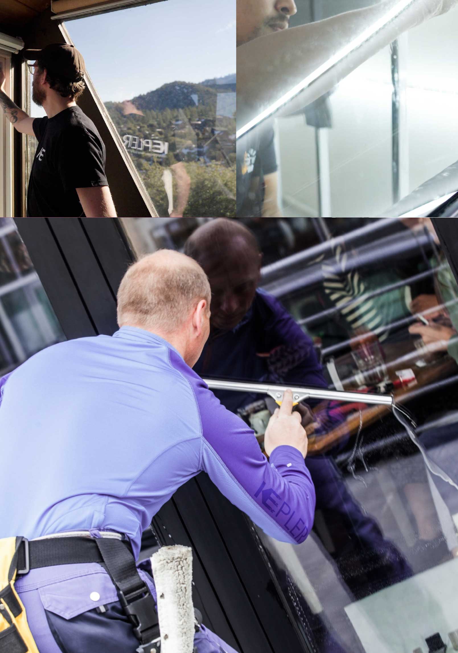 Kepler Expert Applying Anti-Graffiti Window Film to a Somerville Shop Front