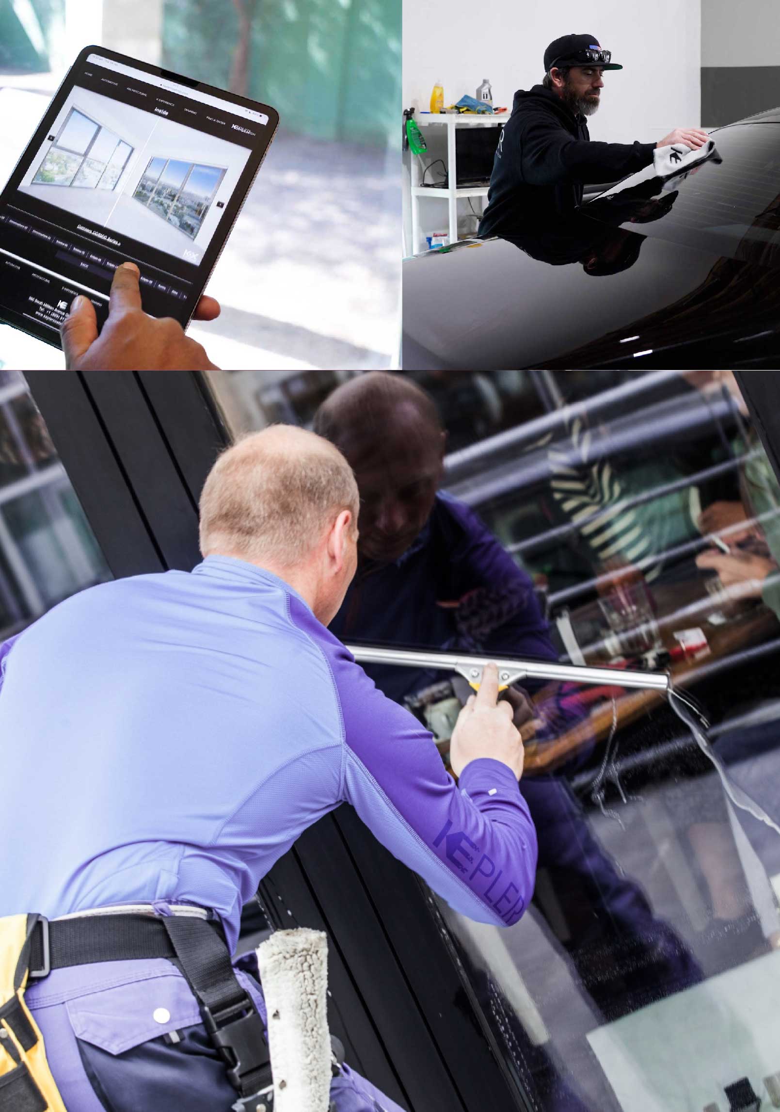 Kepler Skilled Applying Anti-Graffiti Window Film to a Sherman Oaks Shop Front