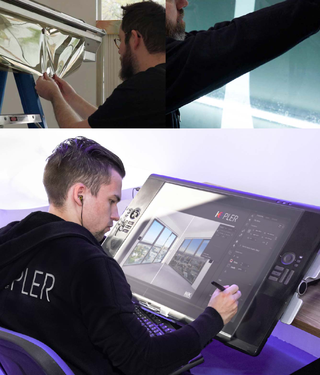 Kepler Specialist Performing Commercial Window Tinting in Evans Evans