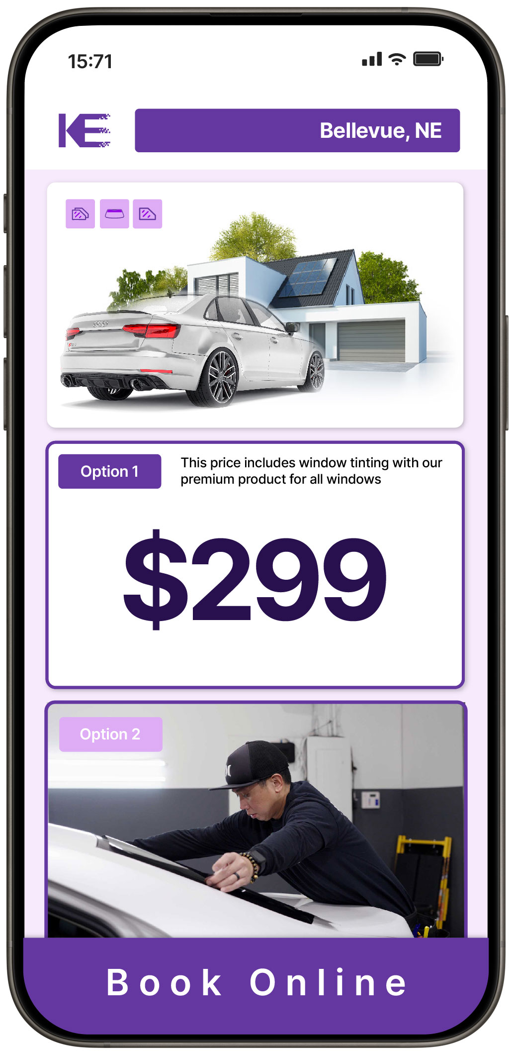 View Reasonable Tesla Window Tinting Costs in Papillion, Nebraska