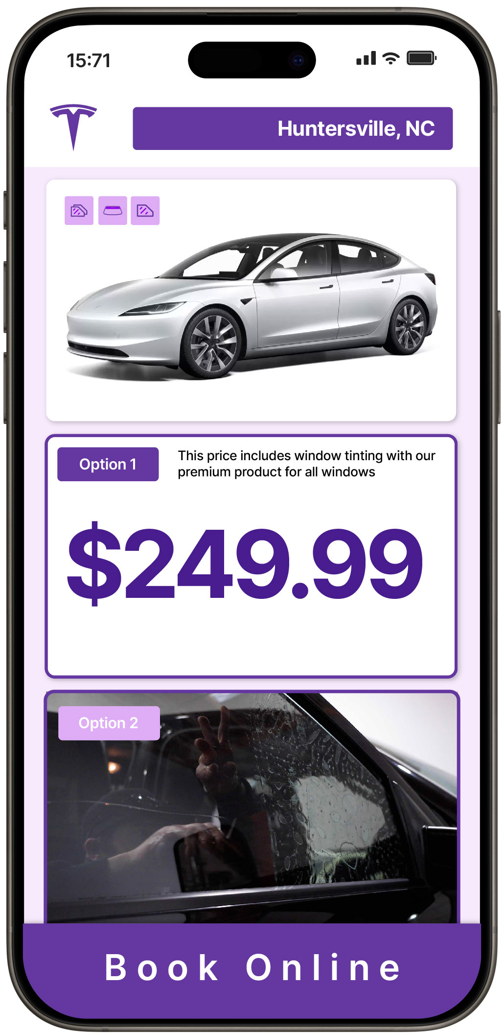 View Reasonable Tesla Window Tinting Rates in Huntersville, North Carolina