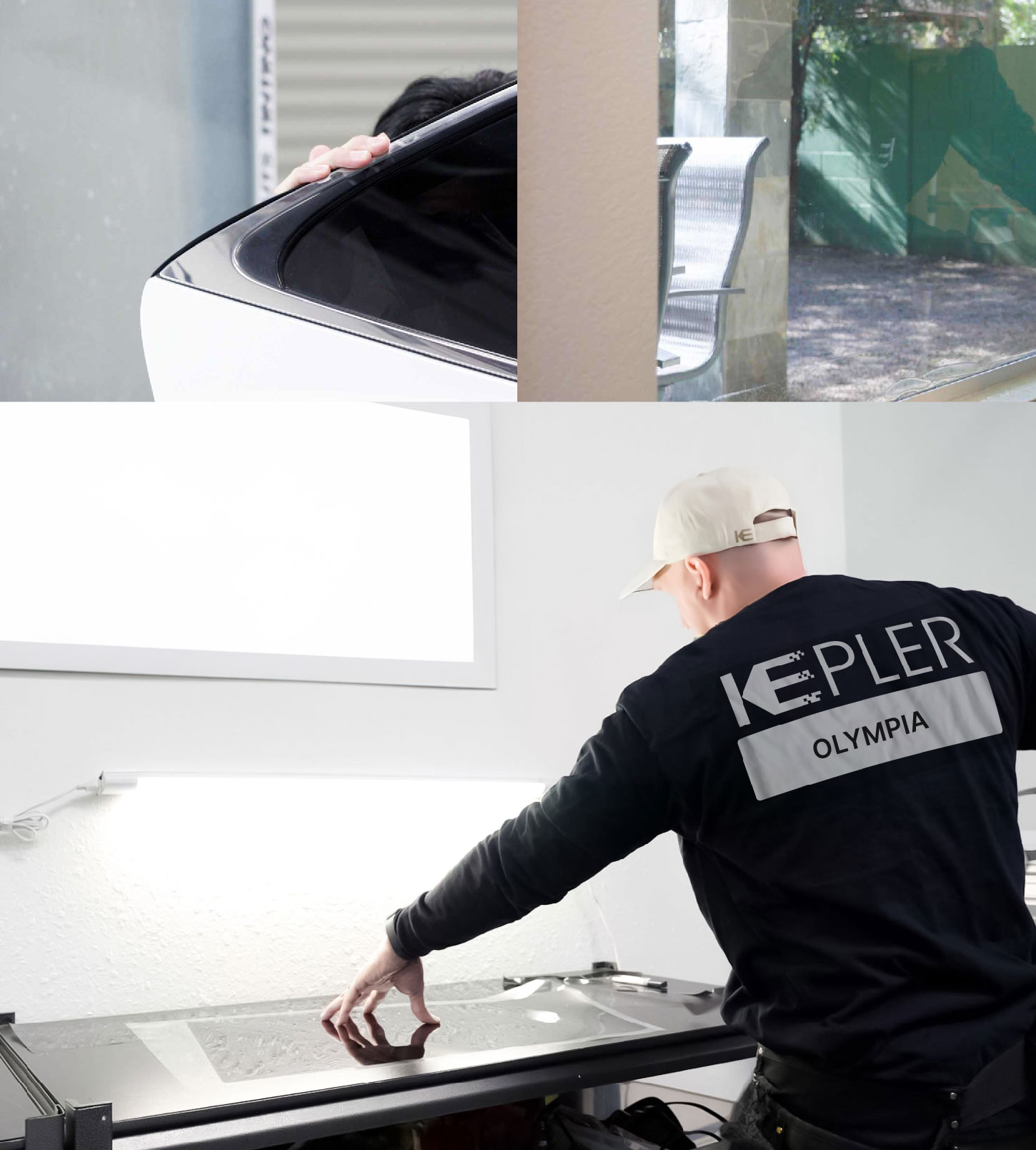 Window Tinting Specialist Cutting Film in Olympia, Washington