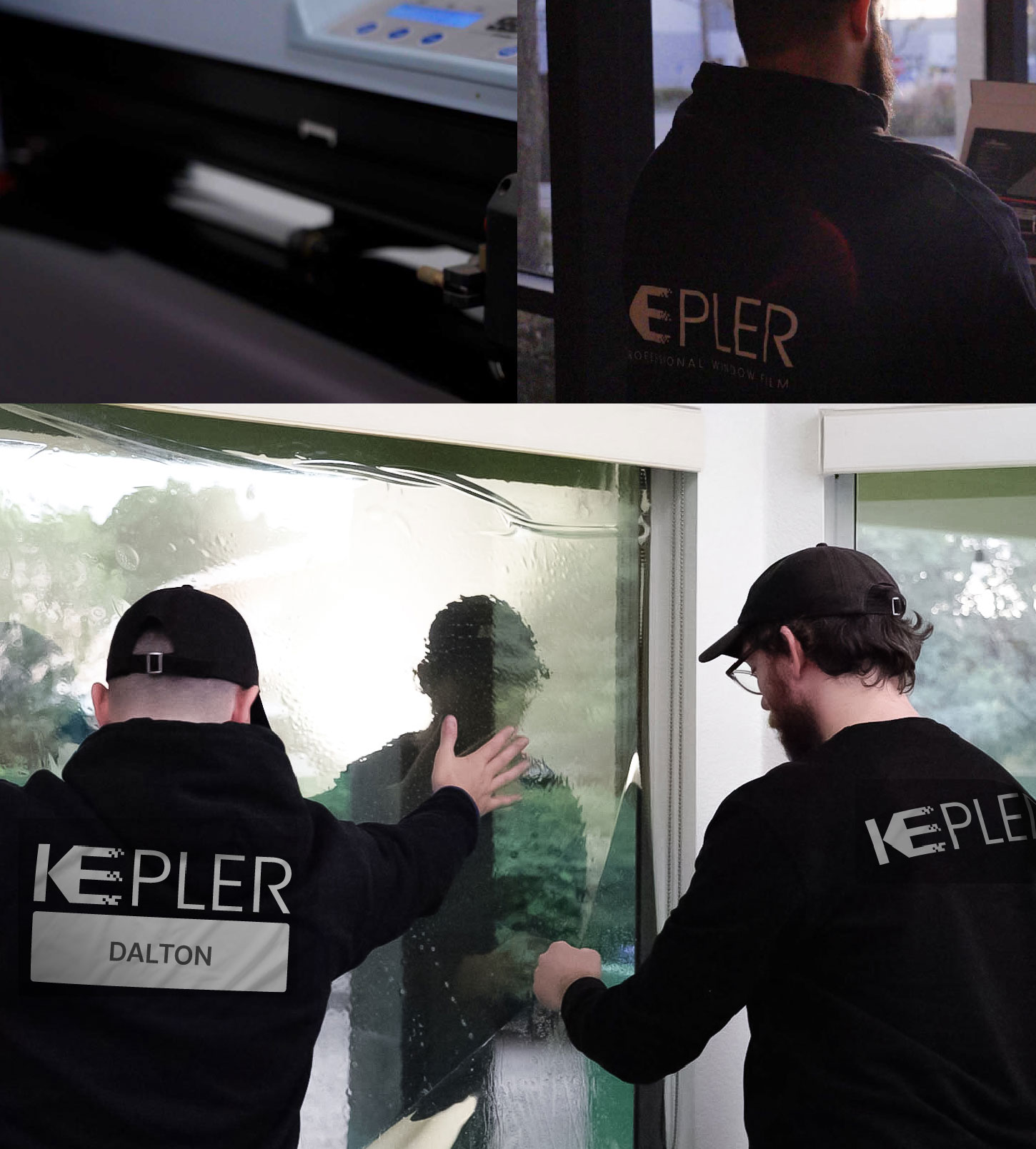 Kepler Technician Fitting Advanced Window Tint to Home in Dalton