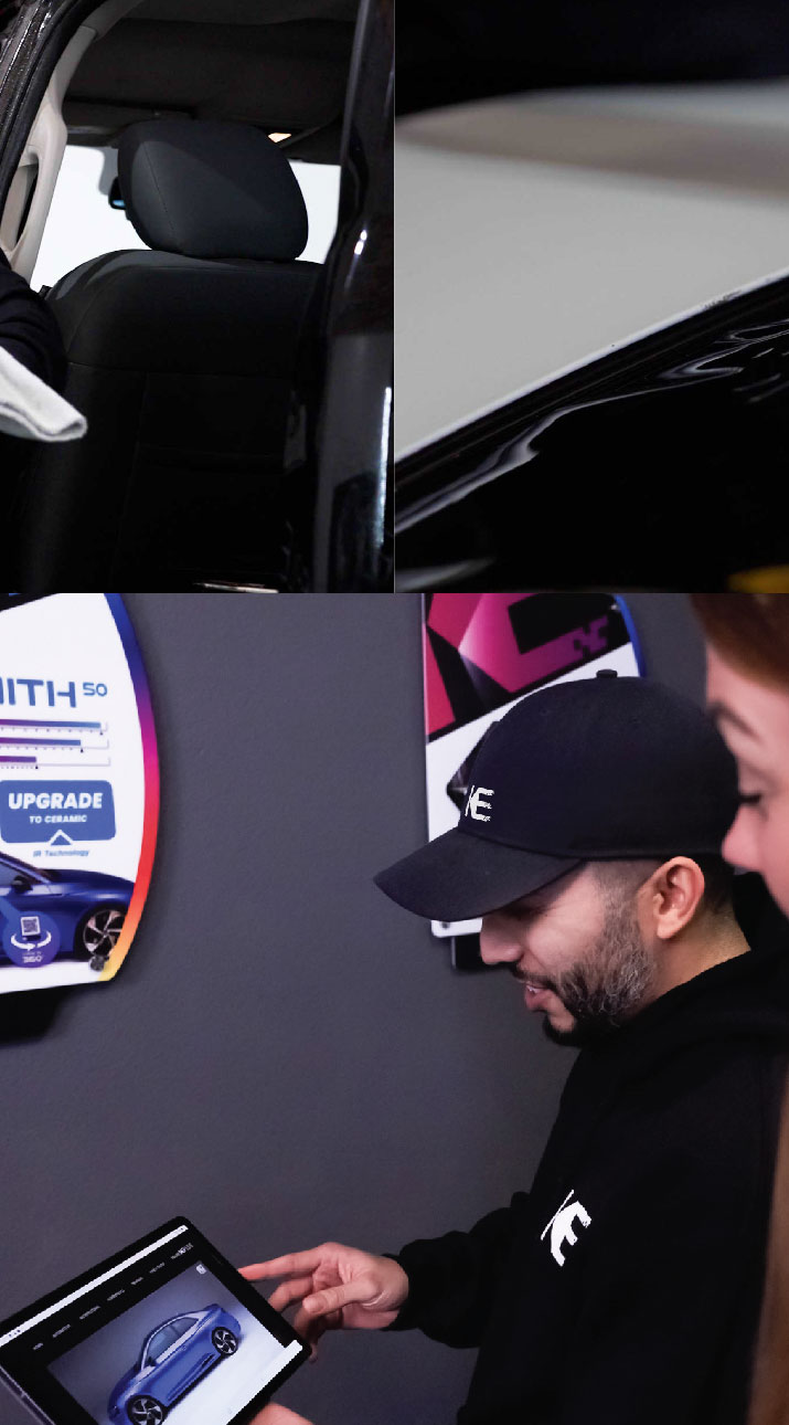 Kepler Dealer Showing Car Window Film Options to Customer in Lake Elsinore, California