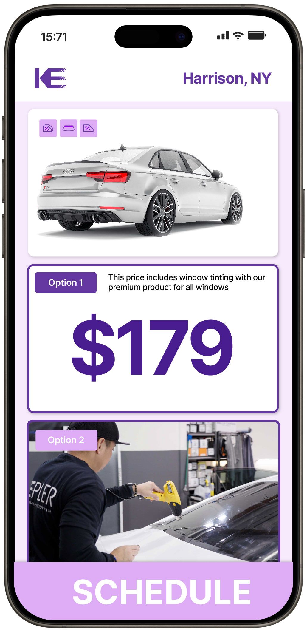 View Reasonable Car Window Tinting Rates in Harrison, New York