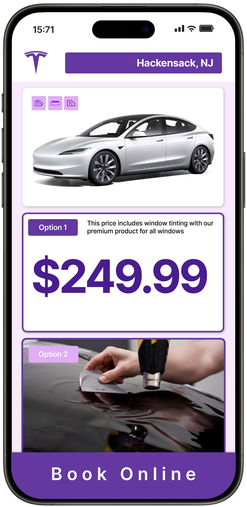 View Reasonable Tesla Window Tinting Rates in Hackensack, New Jersey