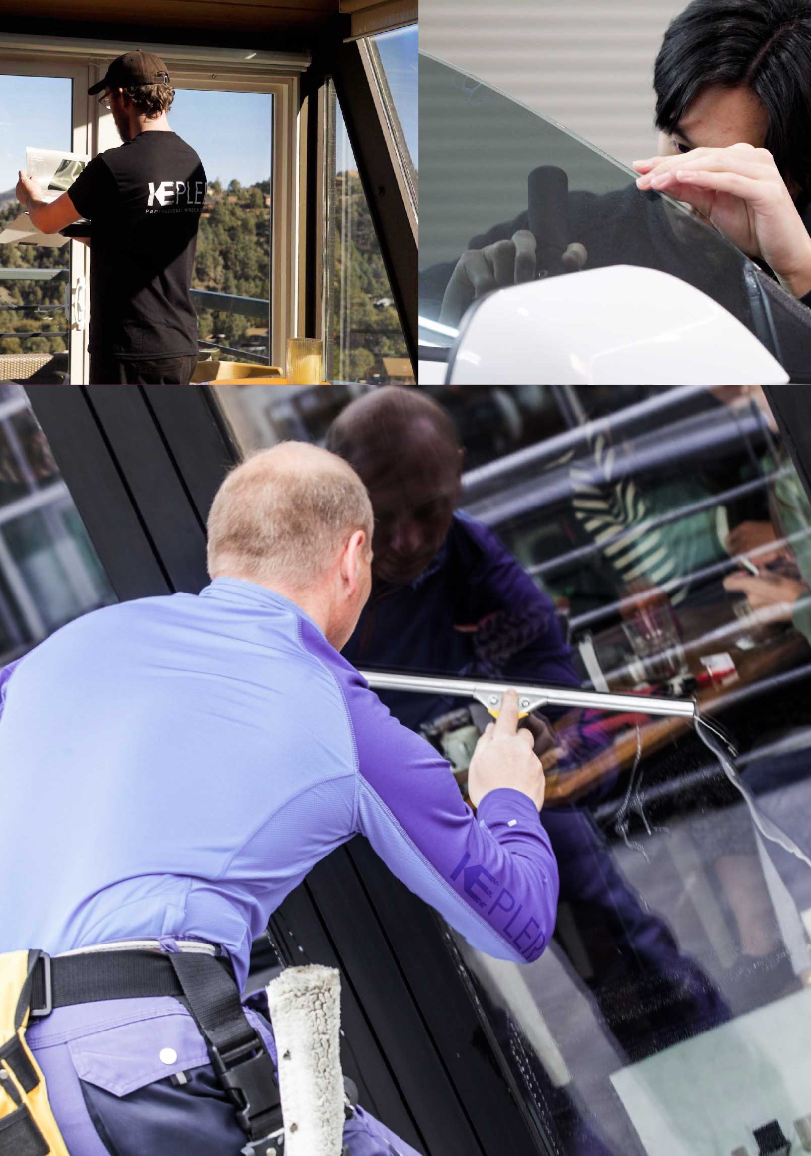 Kepler Expert Applying Anti-Graffiti Window Film to a Jackson Heights Shop Front