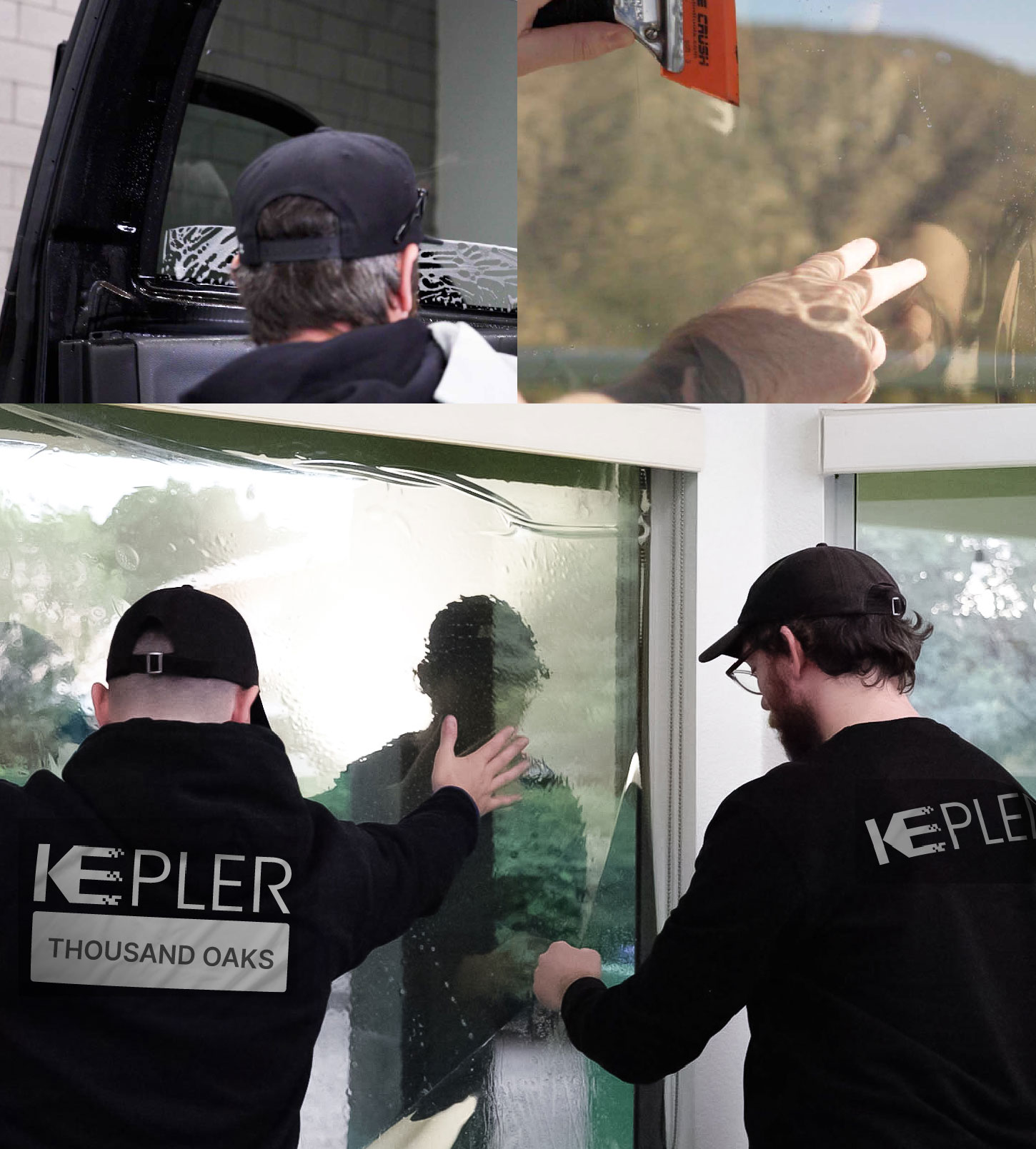 Kepler Technician Installing High-tech Window Tint to Home in Thousand Oaks