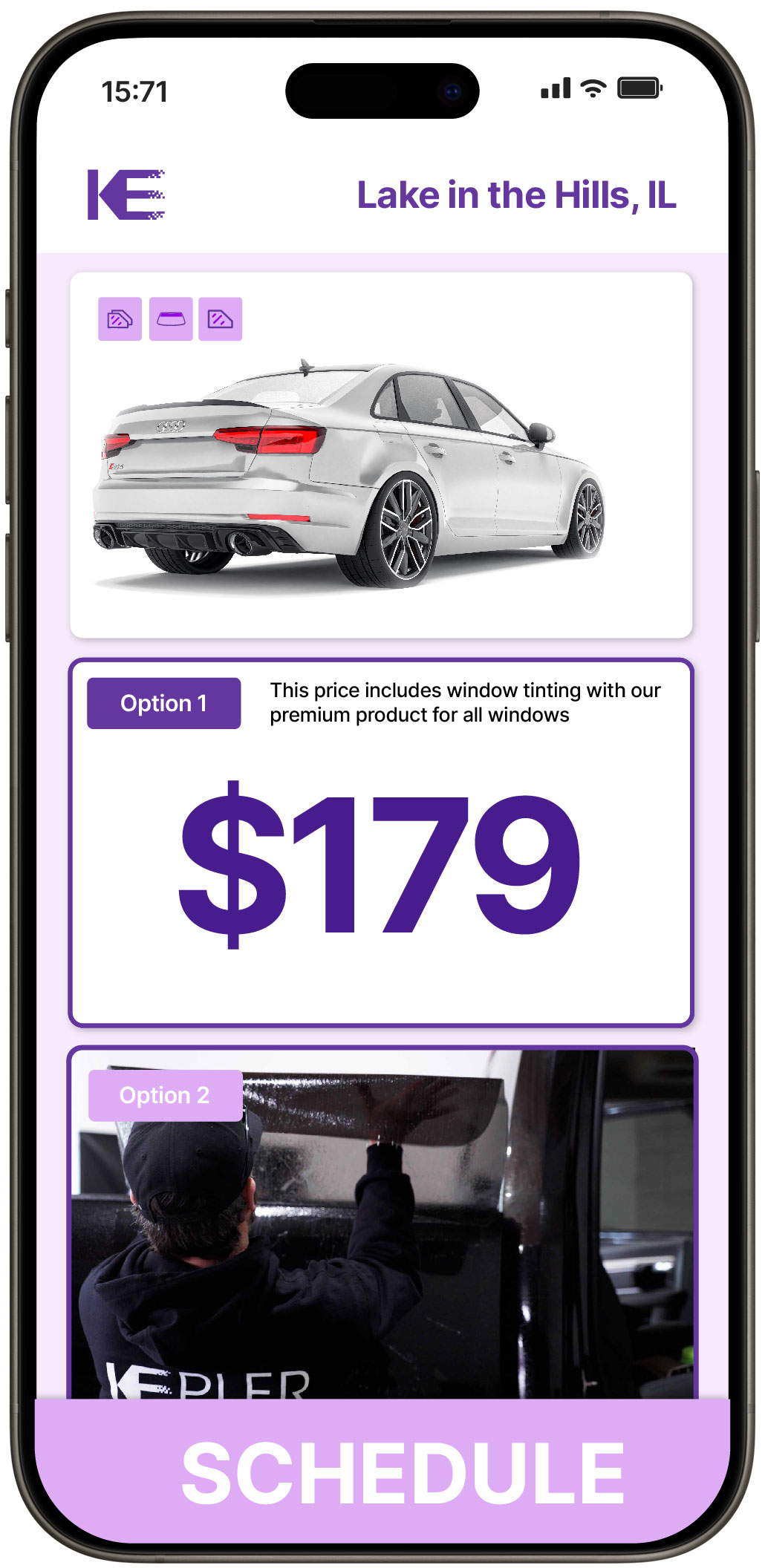 View Reasonable Car Window Tinting Prices in Lake in the Hills, Illinois