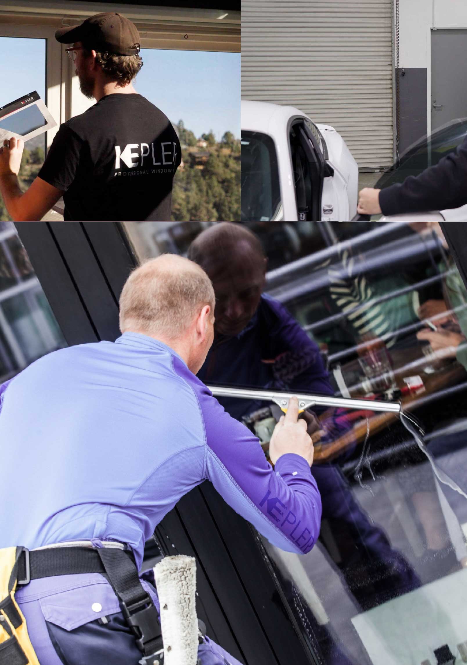 Kepler Skilled Applying Anti-Graffiti Window Film to a St. Johns Shop Front