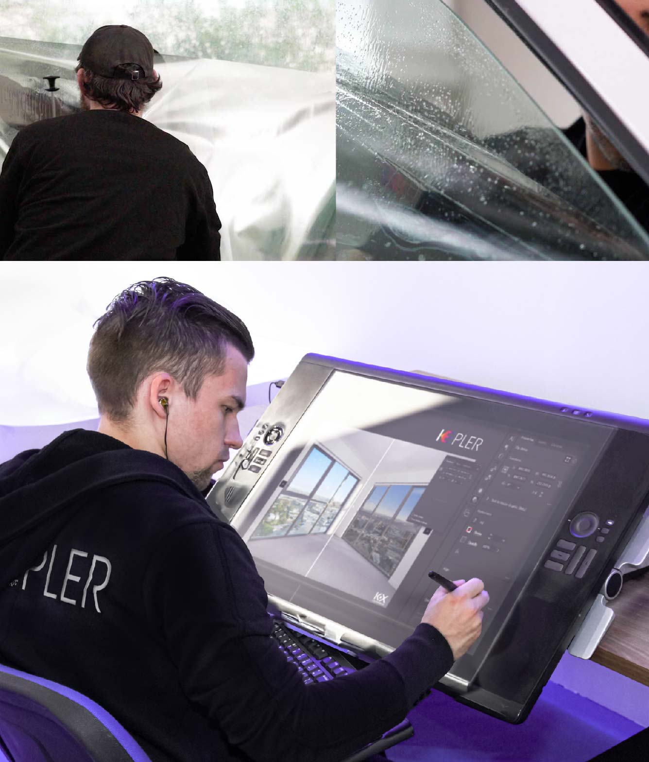 Kepler Specialist Performing Commercial Window Tinting in Colonia Colonia