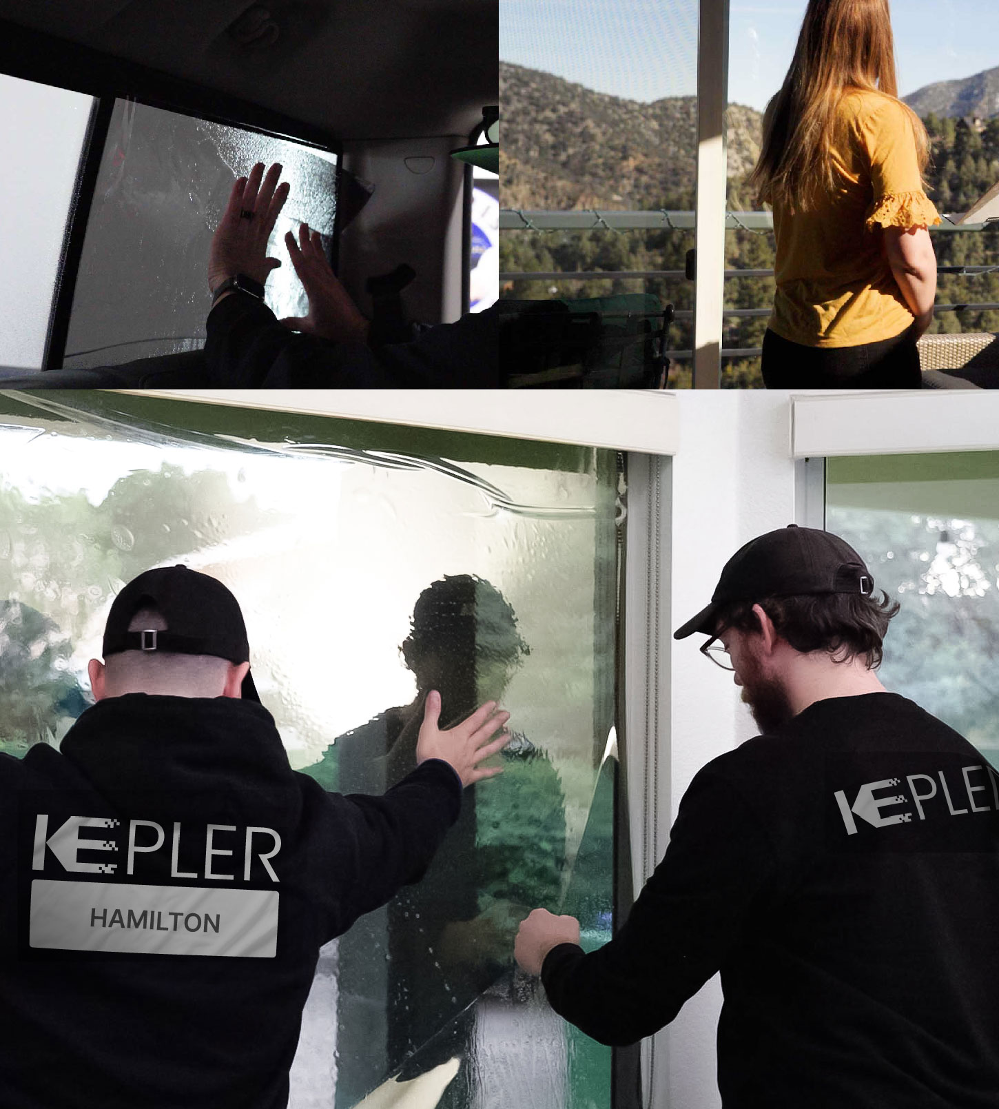 Kepler Technician Fitting Advanced Window Tint to Home in Hamilton
