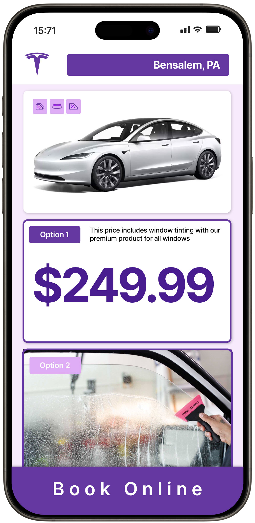 View Reasonable Tesla Window Tinting Costs in Bensalem, Pennsylvania
