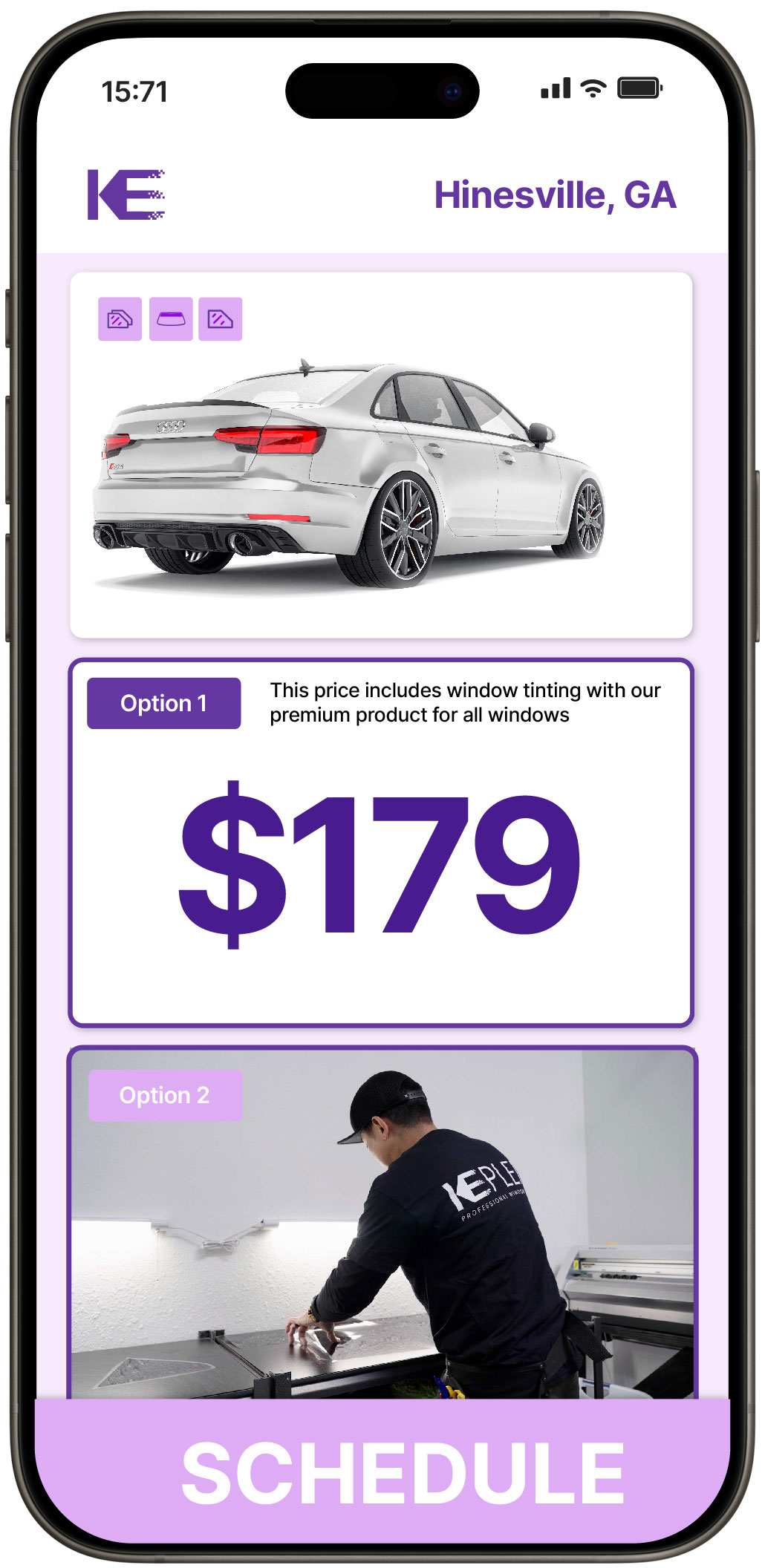 View Competitive Car Window Tinting Prices in Hinesville, Georgia