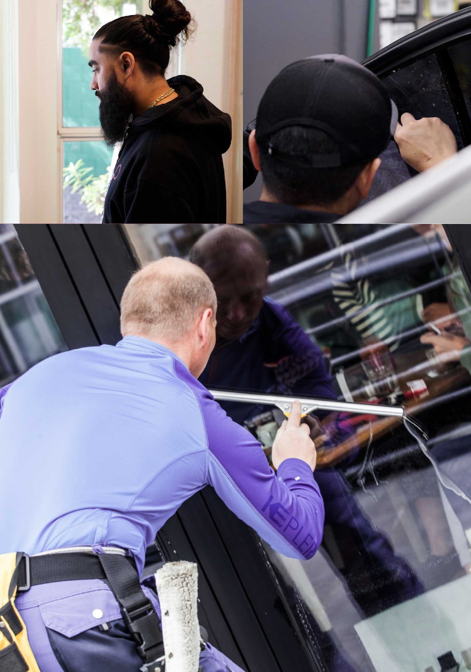 Kepler Expert Applying Anti-Graffiti Window Film to a Moreno Valley Shop Front