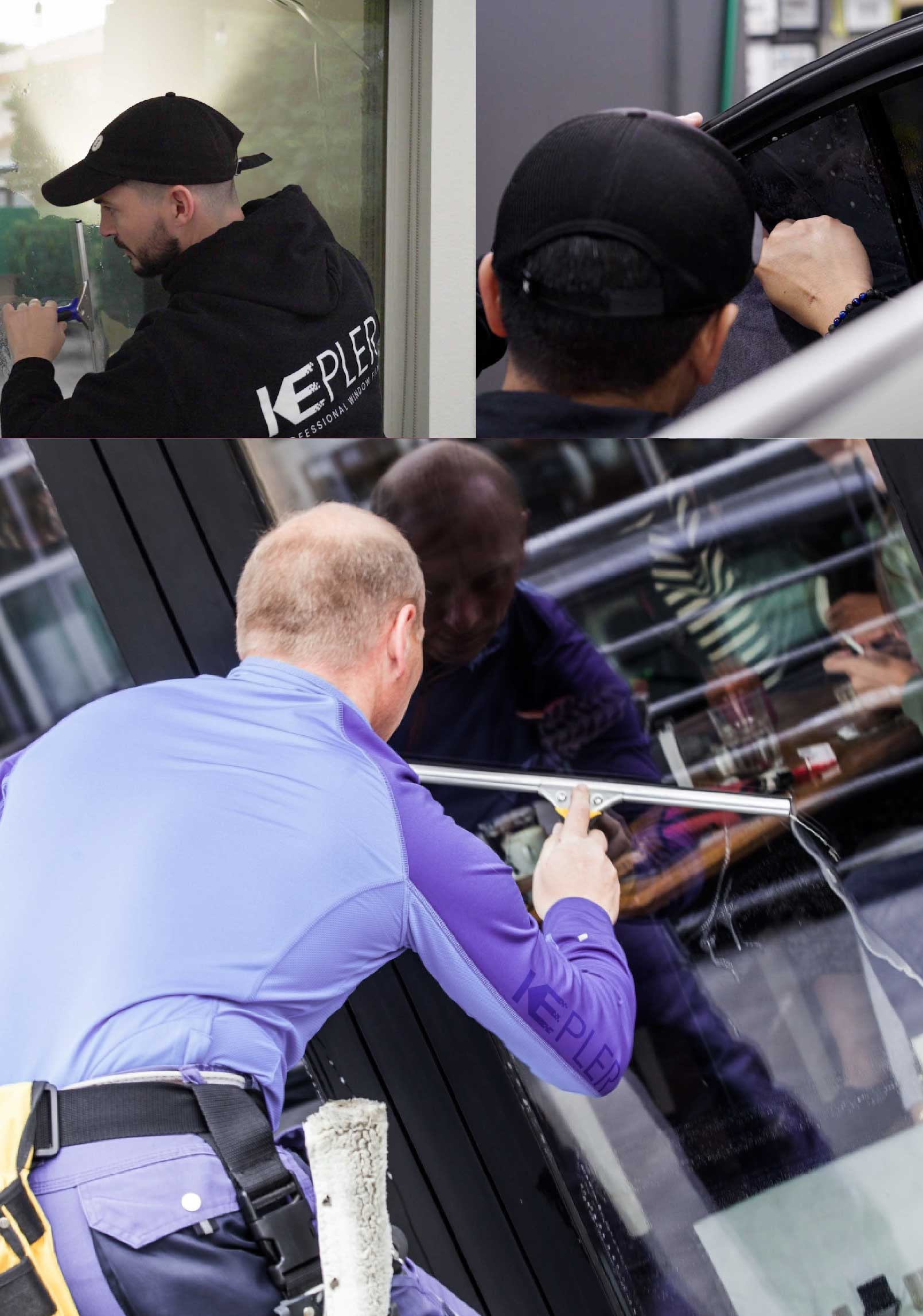 Kepler Professional Applying Anti-Graffiti Window Film to a Alpharetta Shop Front