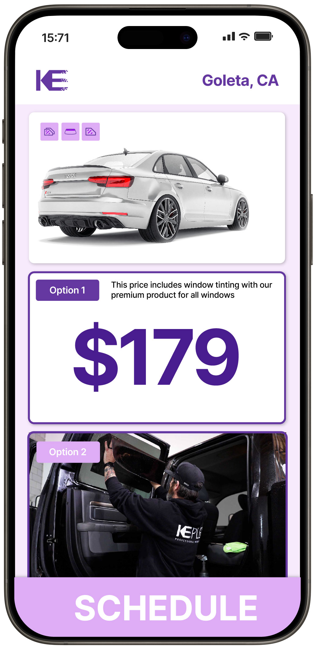 View Competitive Car Window Tinting Rates in Goleta, California