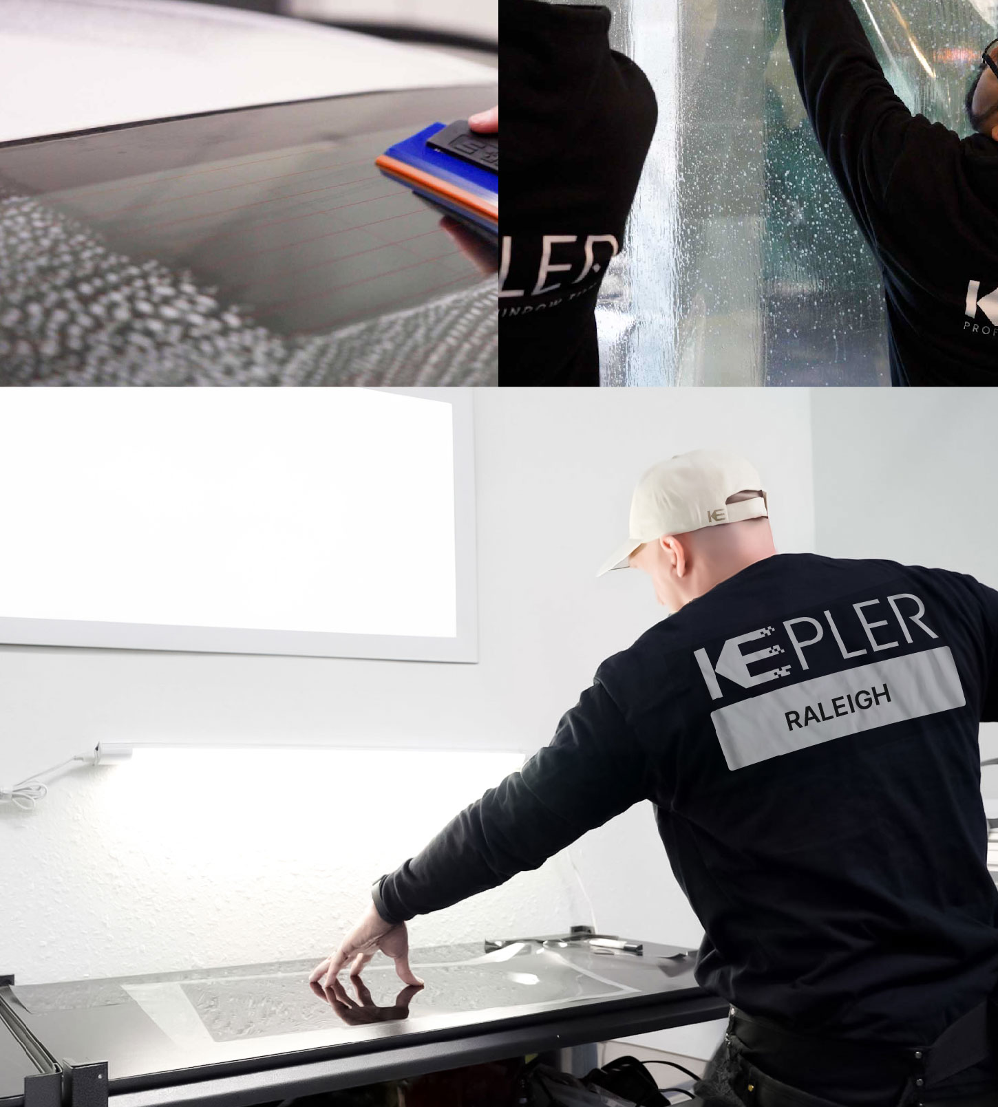 Window Tinting Specialist Cutting Film in Raleigh, North Carolina