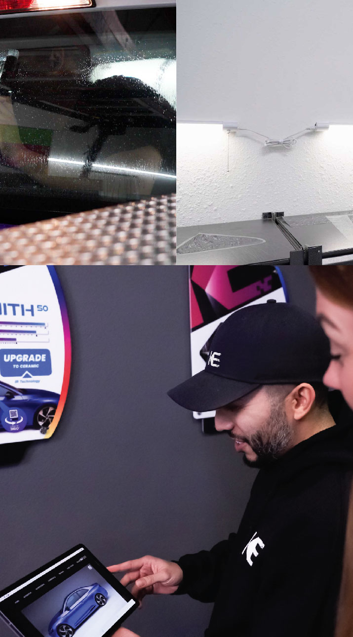 Kepler Dealer Showing Car Window Film Options to Customer in Bettendorf, Iowa