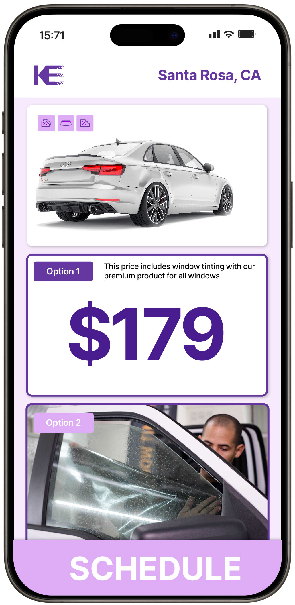 View Competitive Car Window Tinting Rates in Santa Rosa, California
