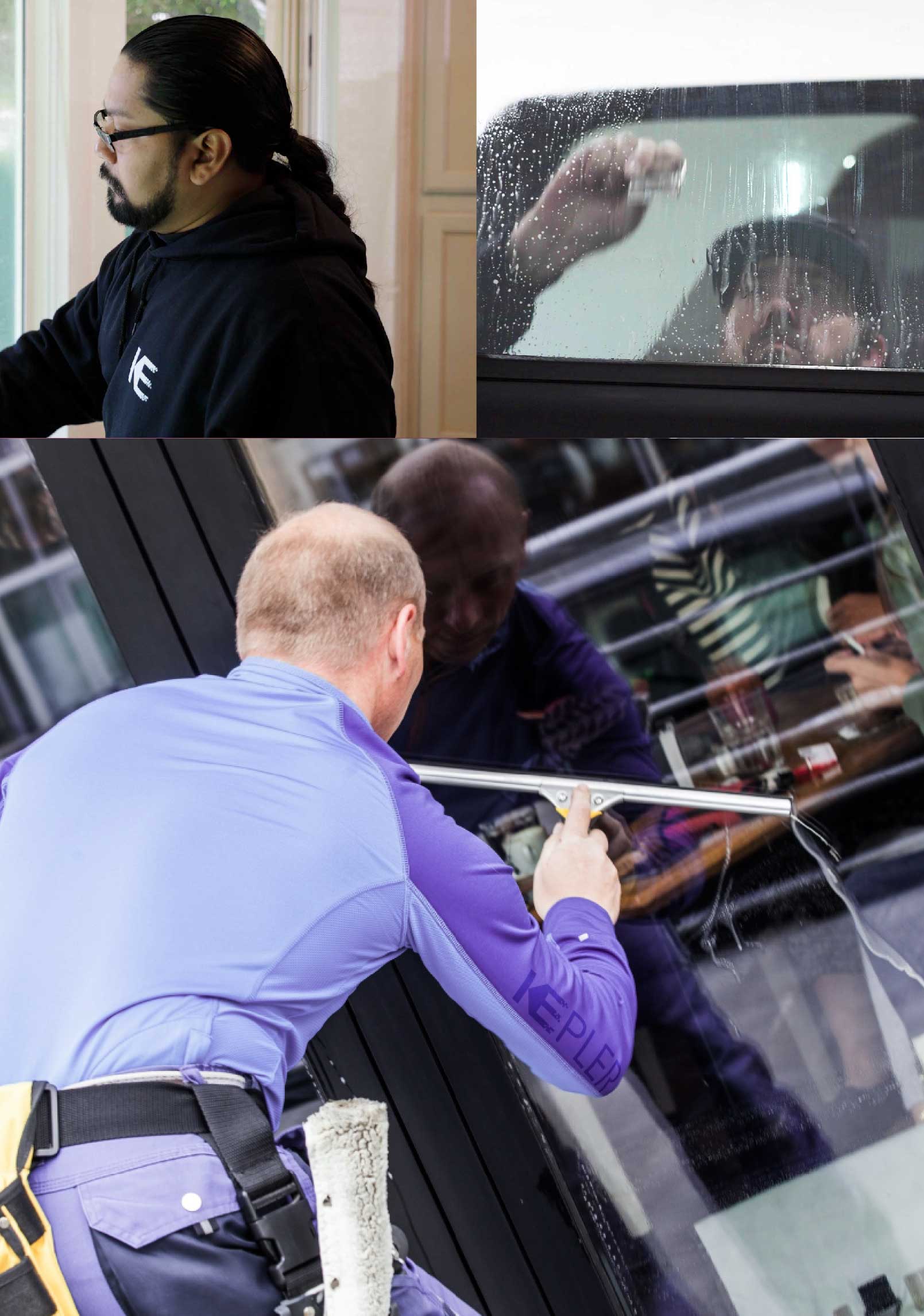 Kepler Professional Applying Anti-Graffiti Window Film to a Lake Forest Shop Front