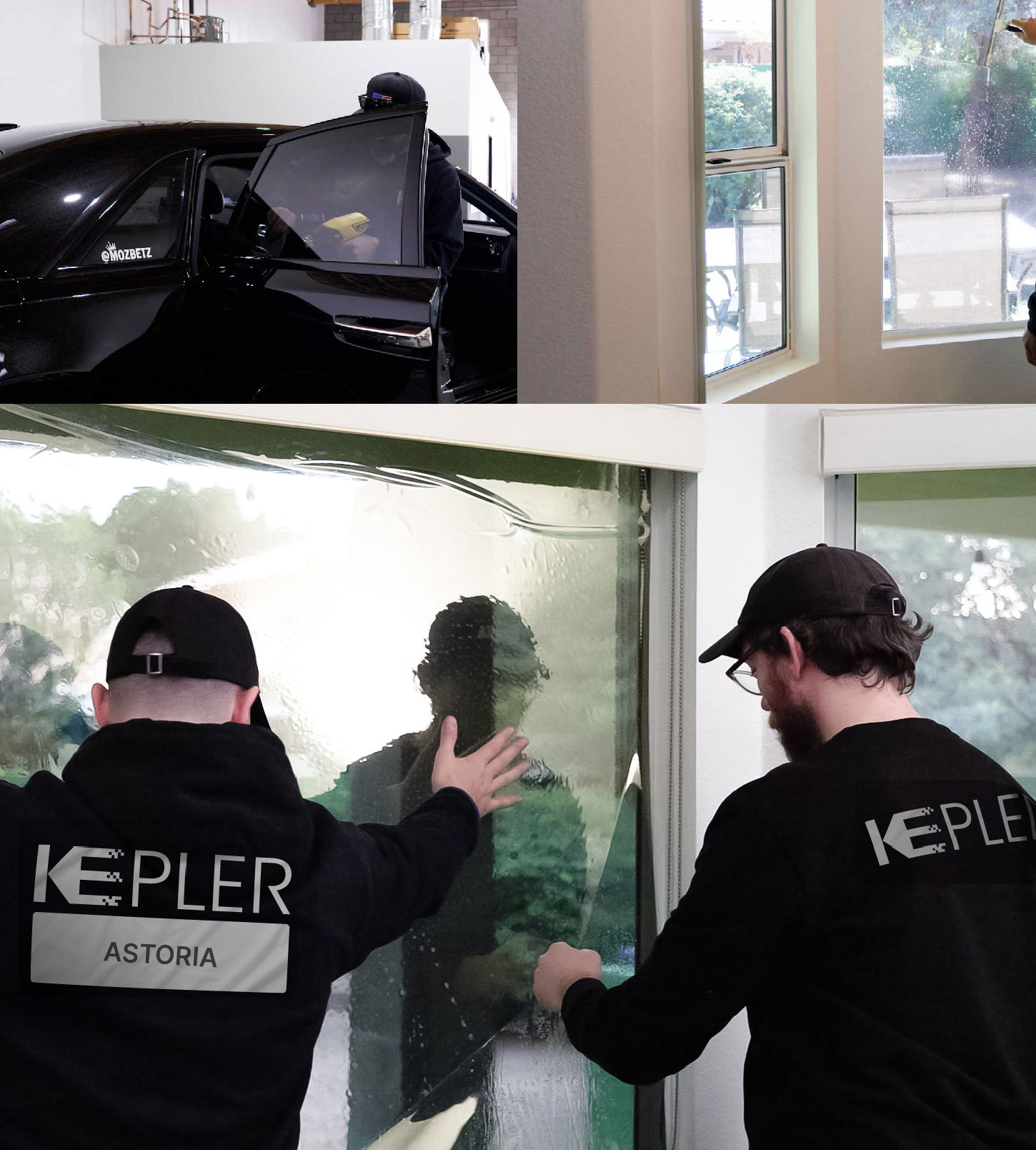 Kepler Technician Installing Advanced Window Tint to Home in Astoria