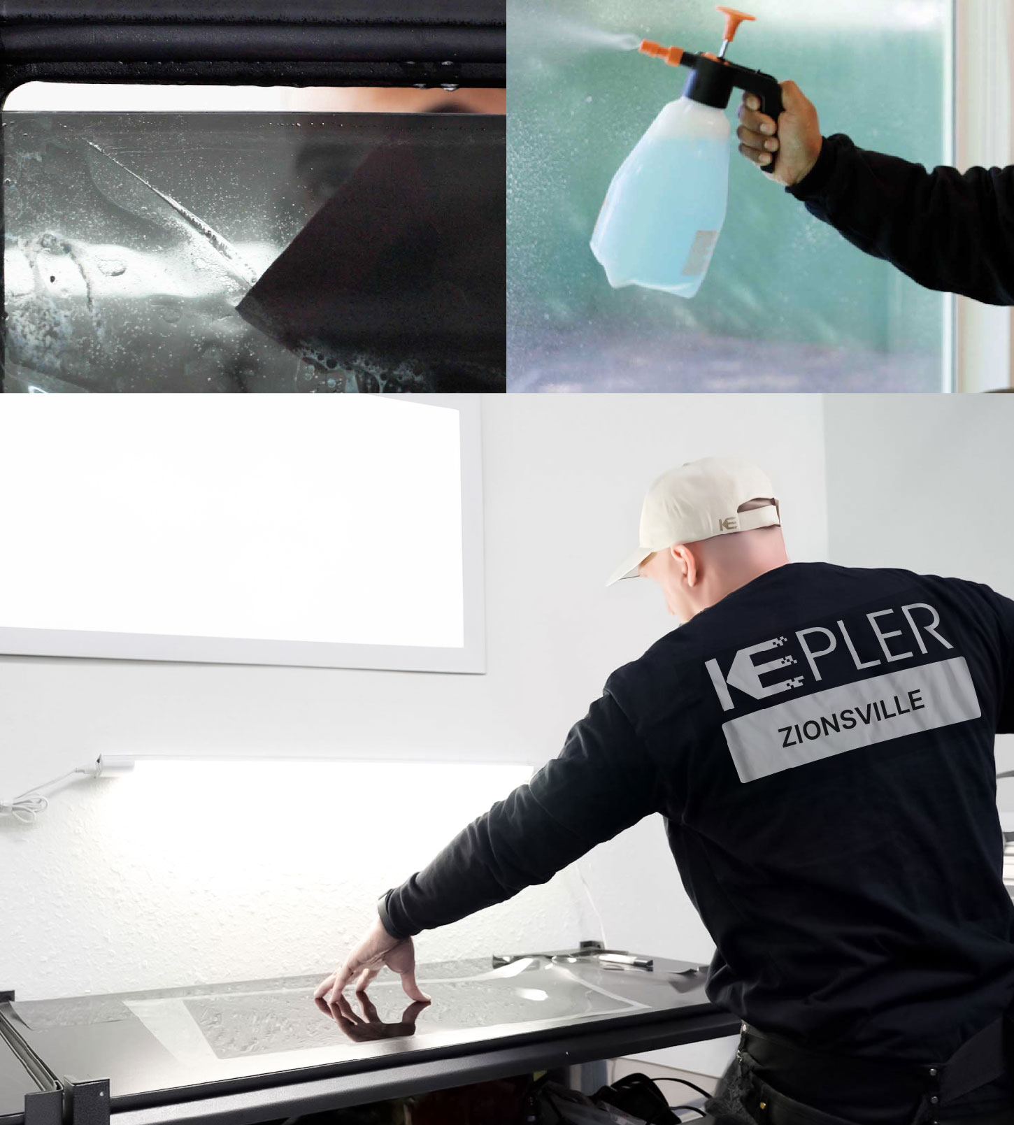 Window Tinting Specialist Cutting Film in Zionsville, Indiana