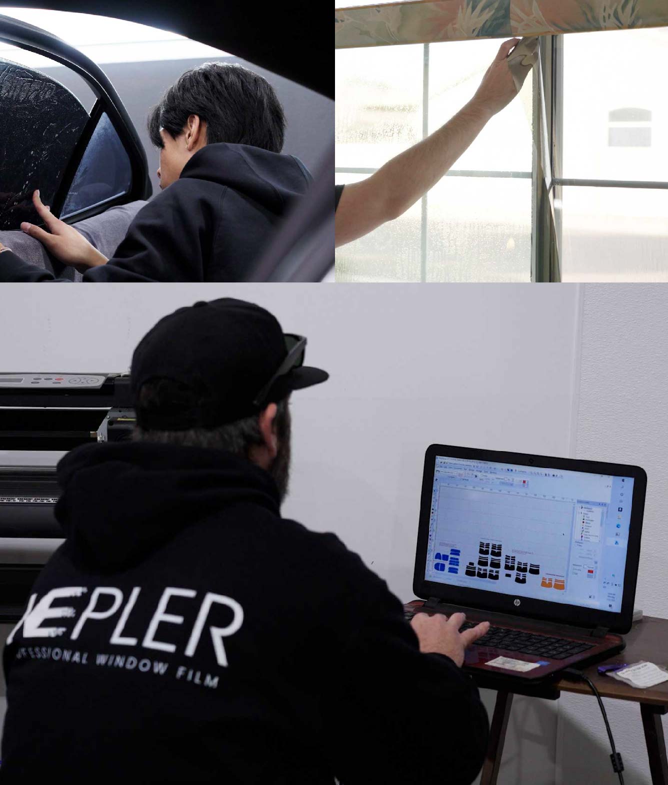 Ceramic Window Tinting Expert Cutting Film in West Babylon, New York