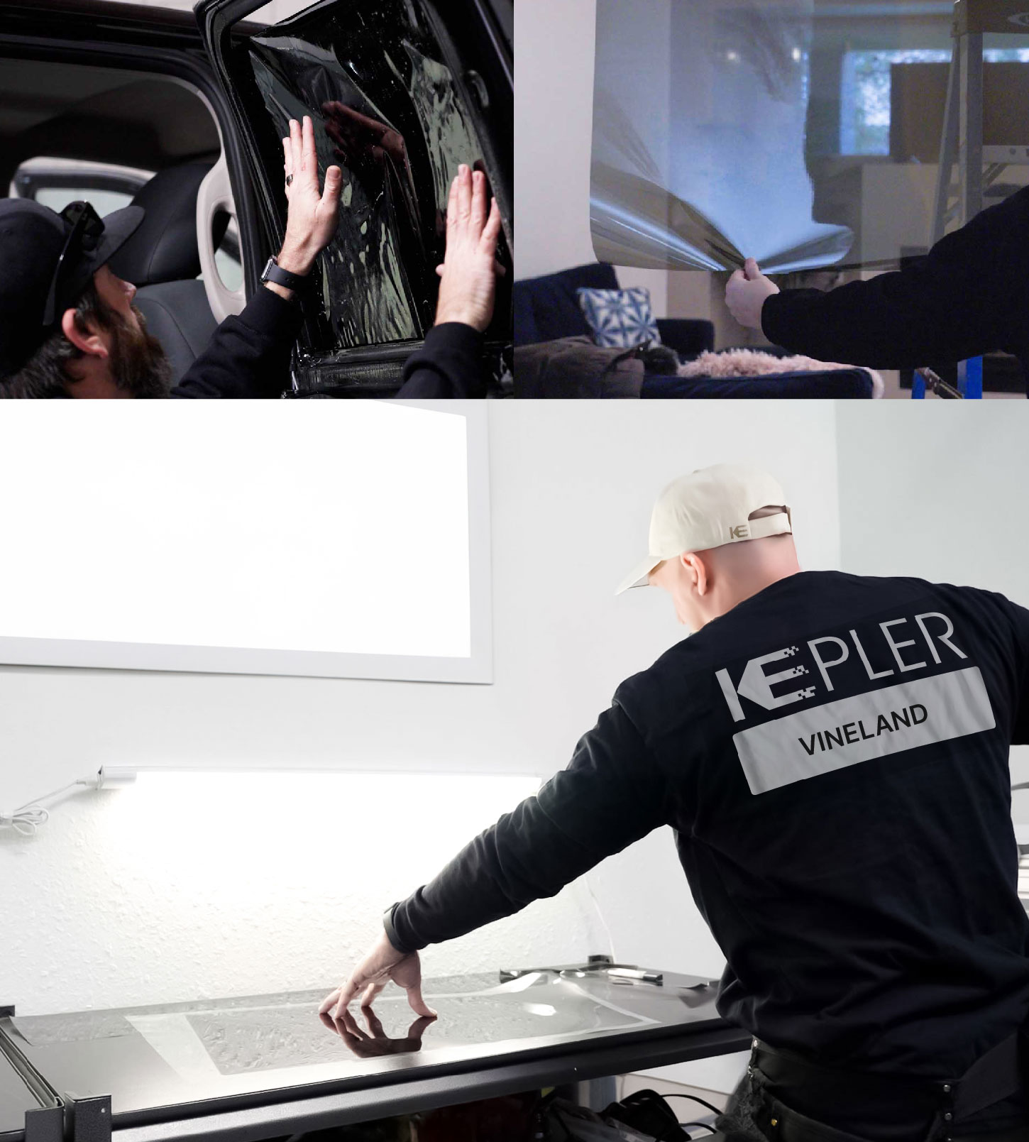 Window Tinting Specialist Cutting Film in Vineland, New Jersey