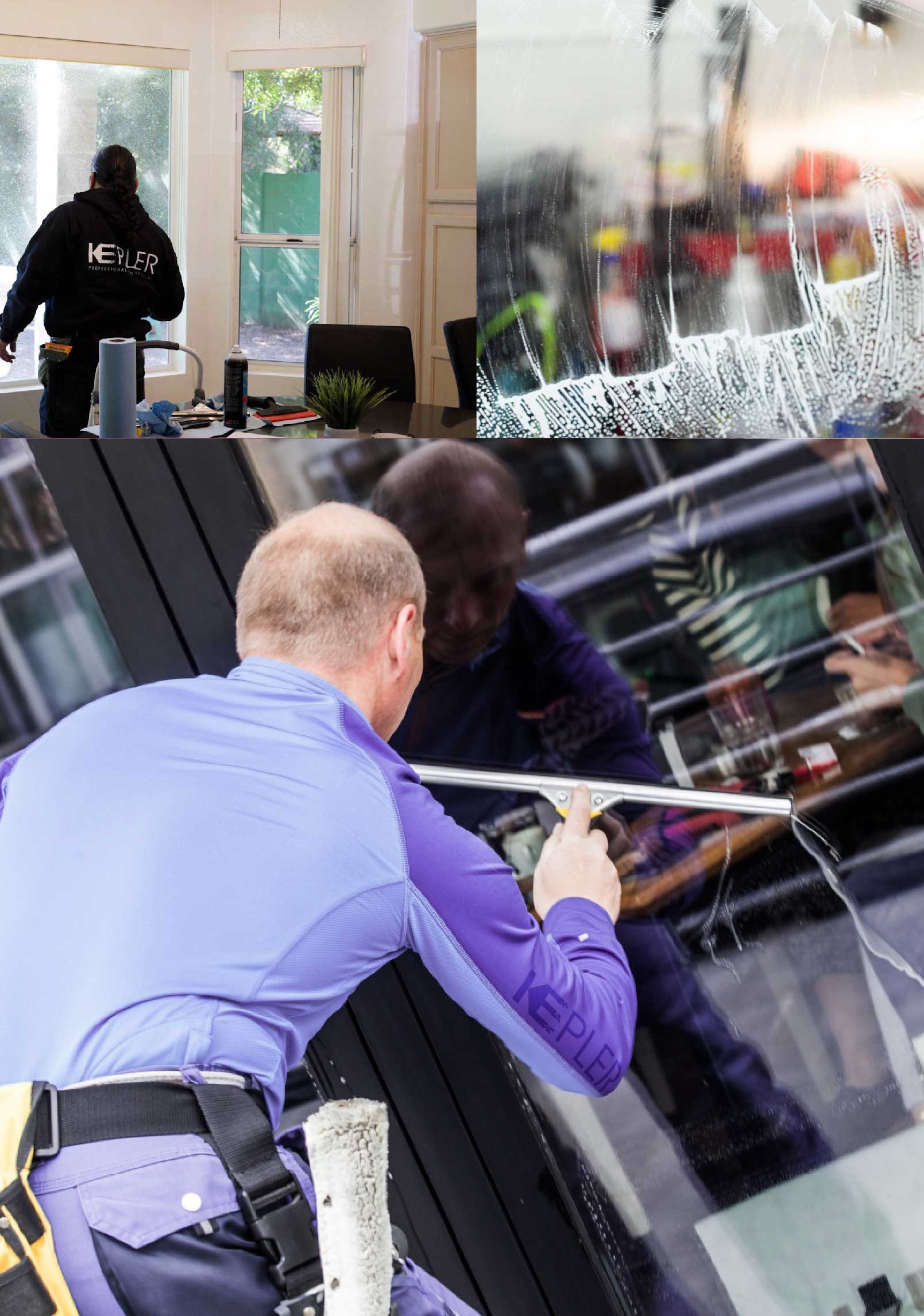 Kepler Professional Applying Anti-Graffiti Window Film to a Monterey Shop Front