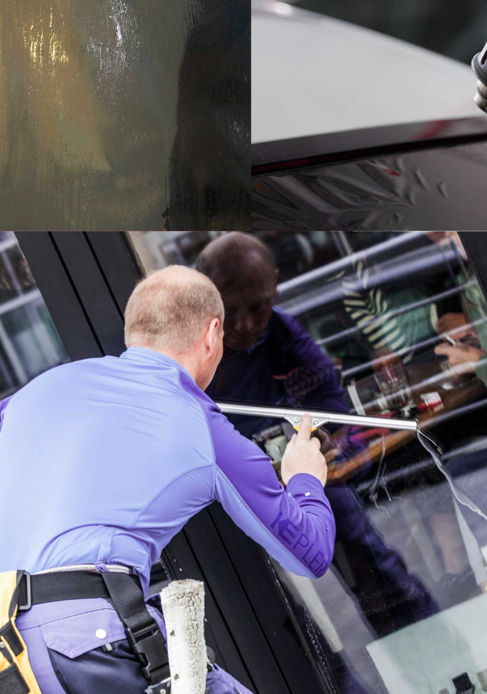 Kepler Skilled Applying Anti-Graffiti Window Film to a Franklin Shop Front